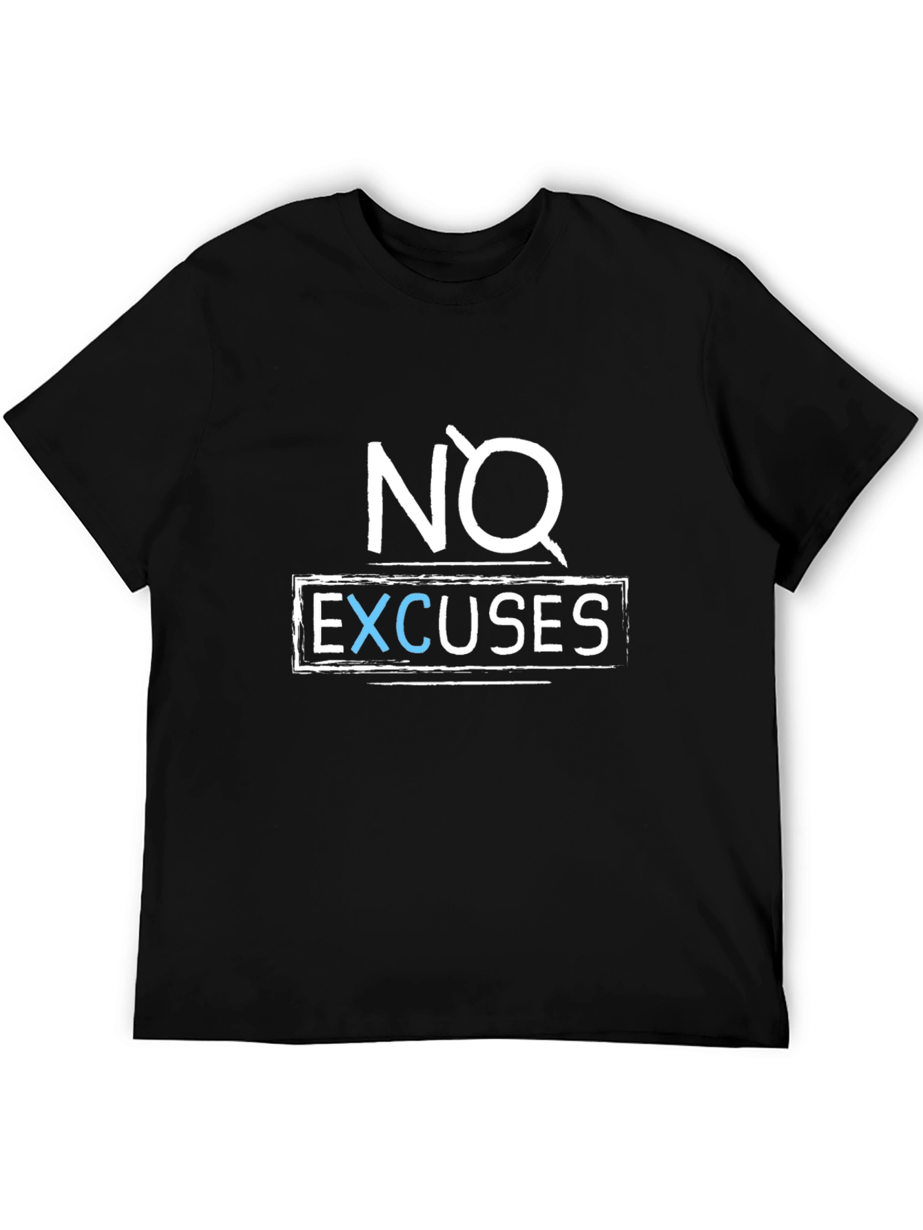 No Excuses Black Graphic T-Shirt