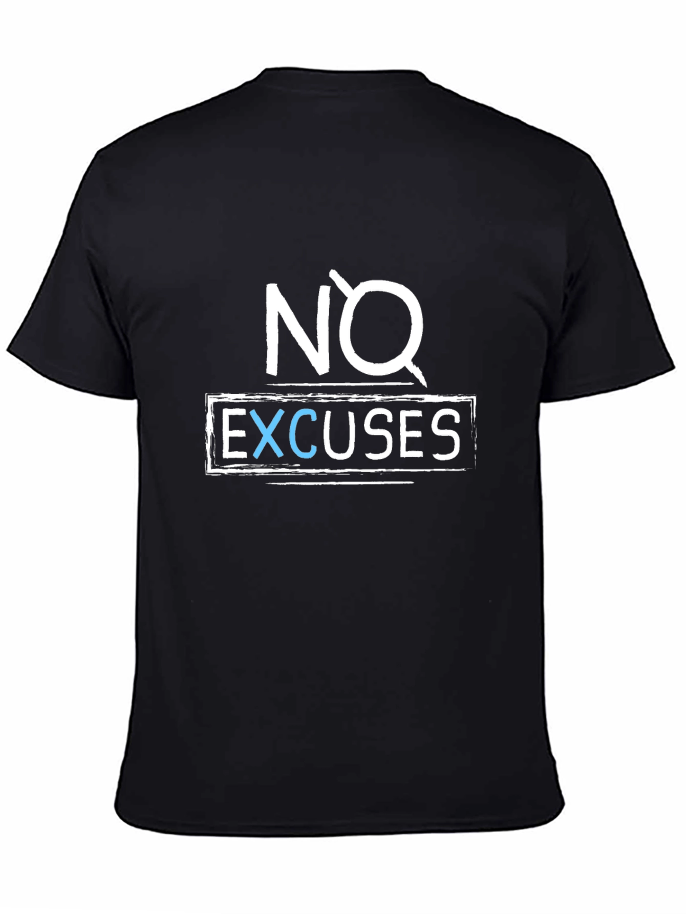 No Excuses Black Graphic T-Shirt