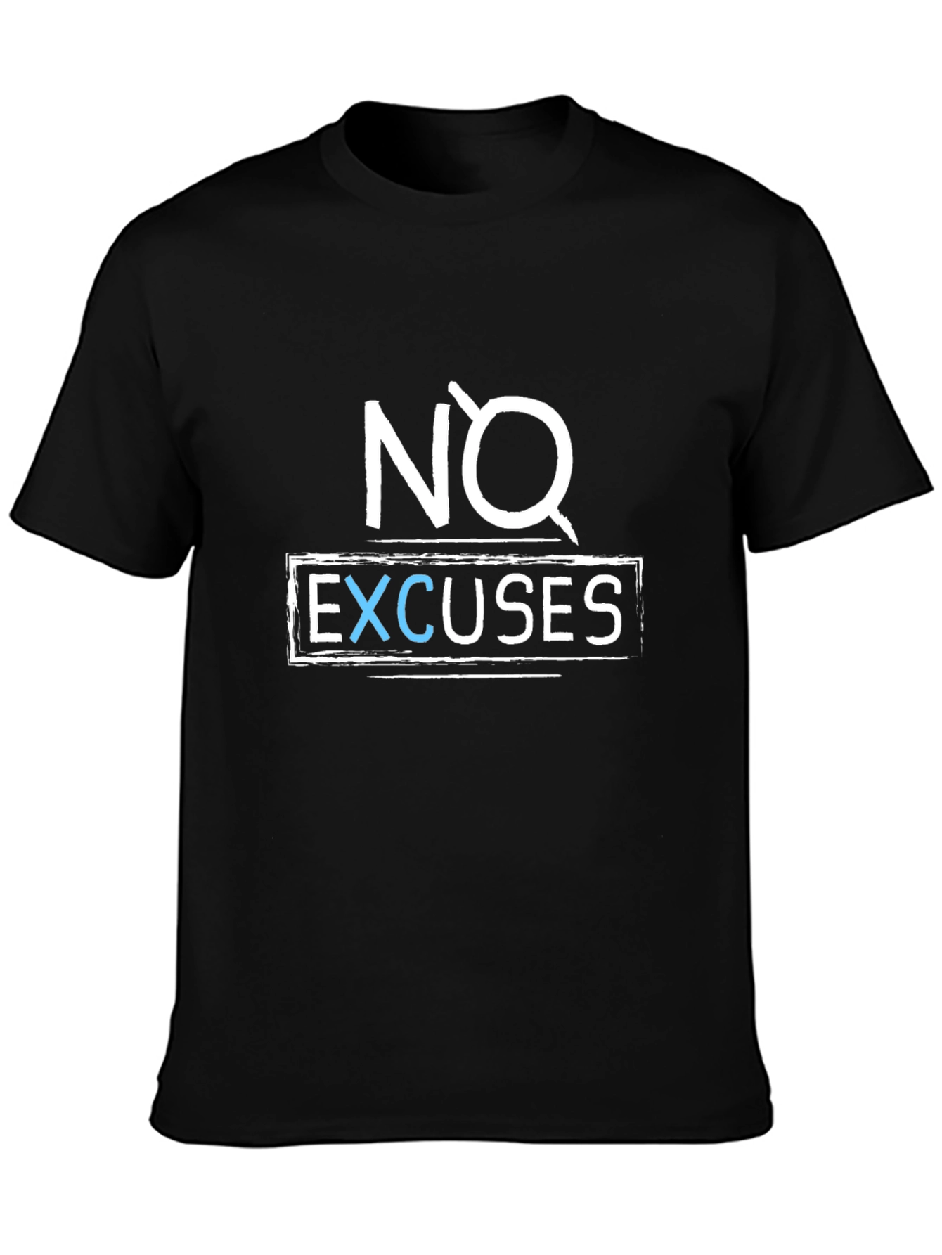 No Excuses Black Graphic T-Shirt