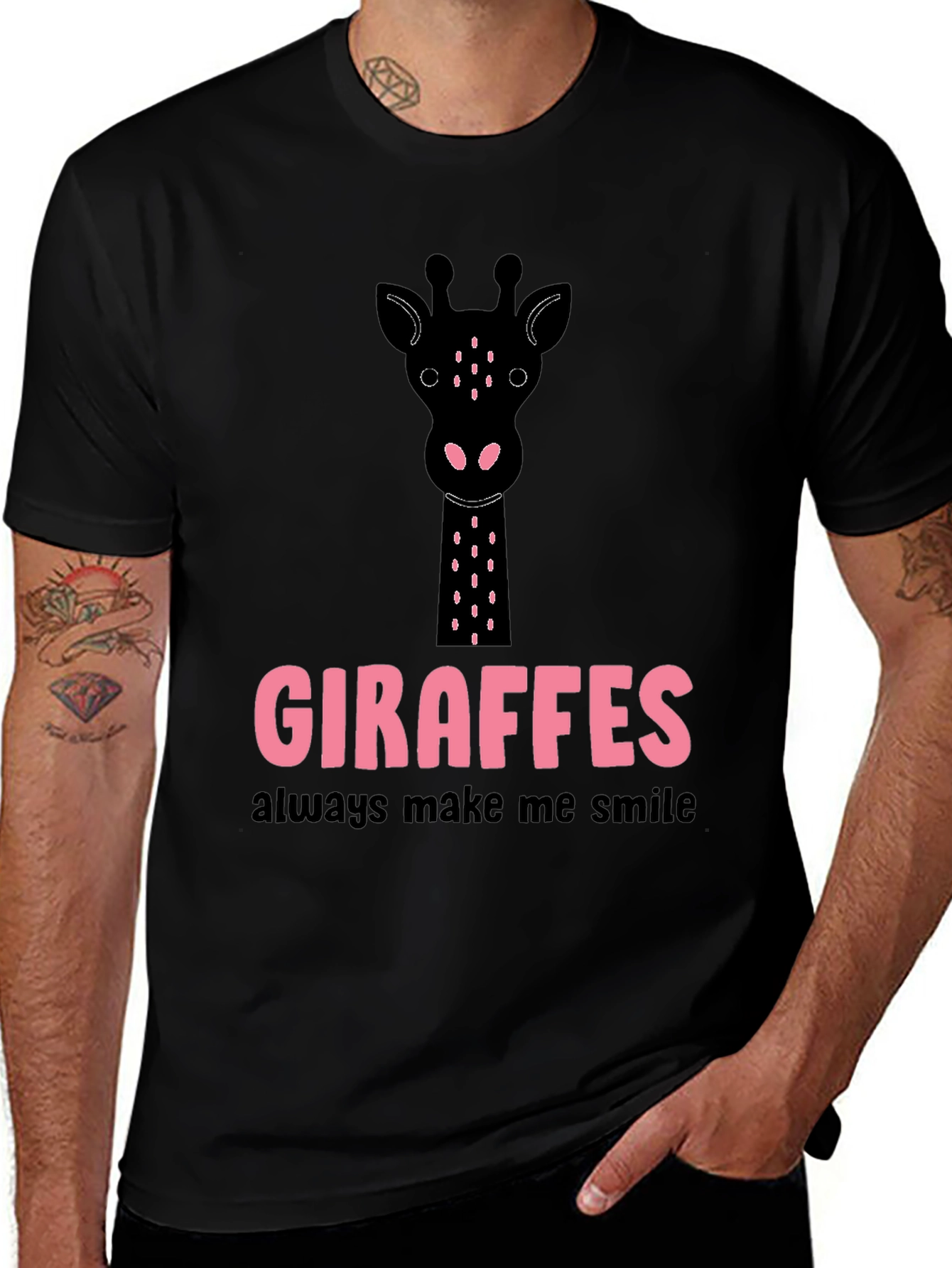 Giraffe Smile Graphic Tee - Stylish Casual Top