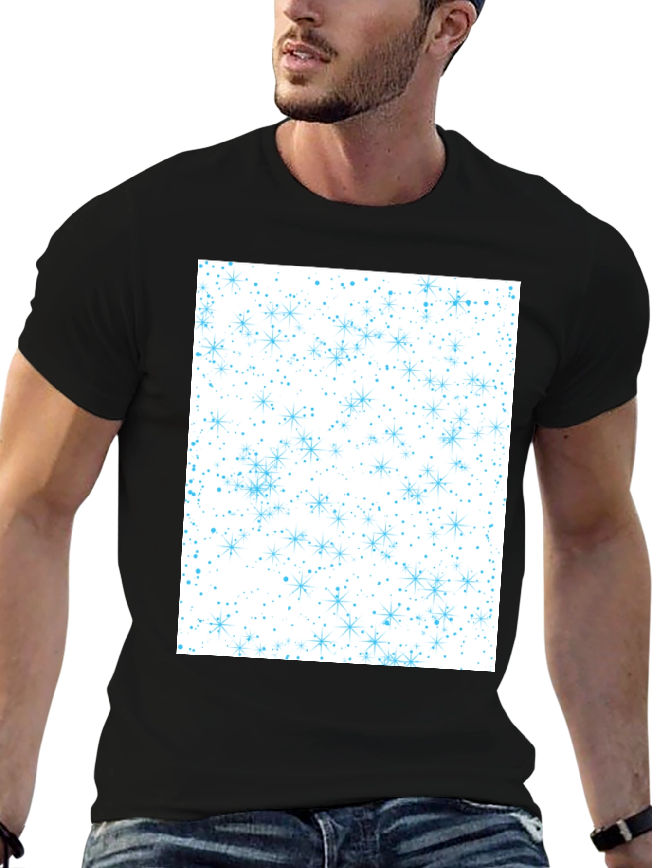 Starry Sky Tee - Black Cotton Blend