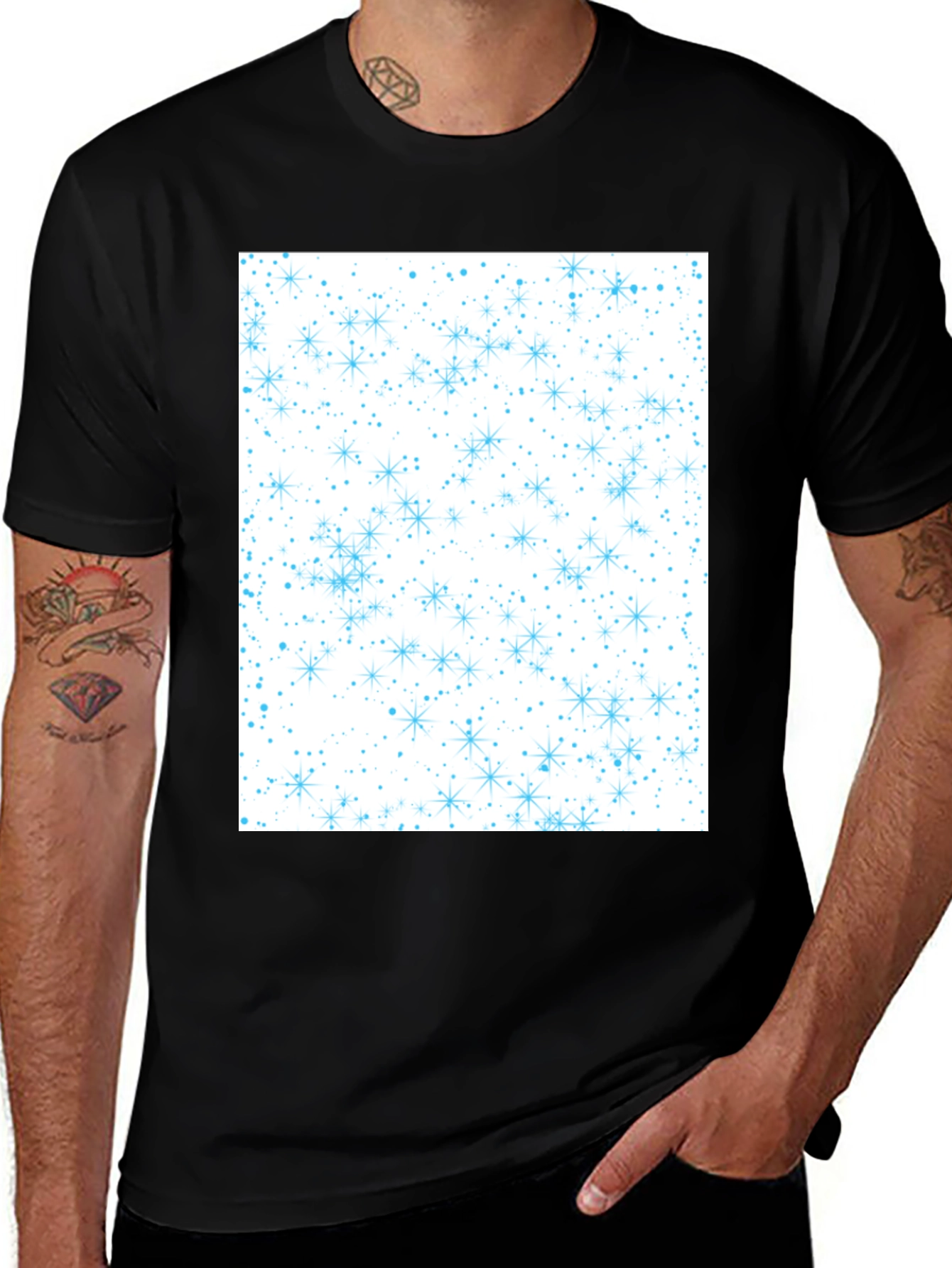 Starry Sky Tee - Black Cotton Blend