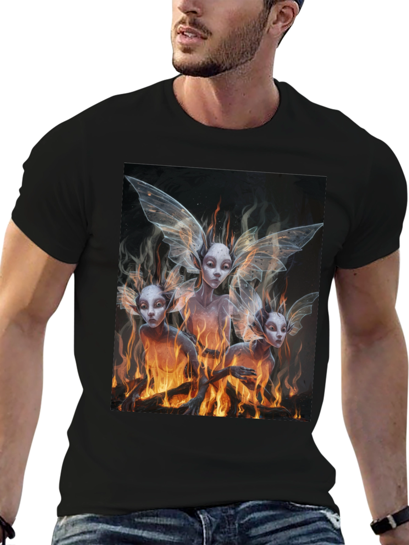 Fiery Fairy T-Shirt - Unique Graphic Tee