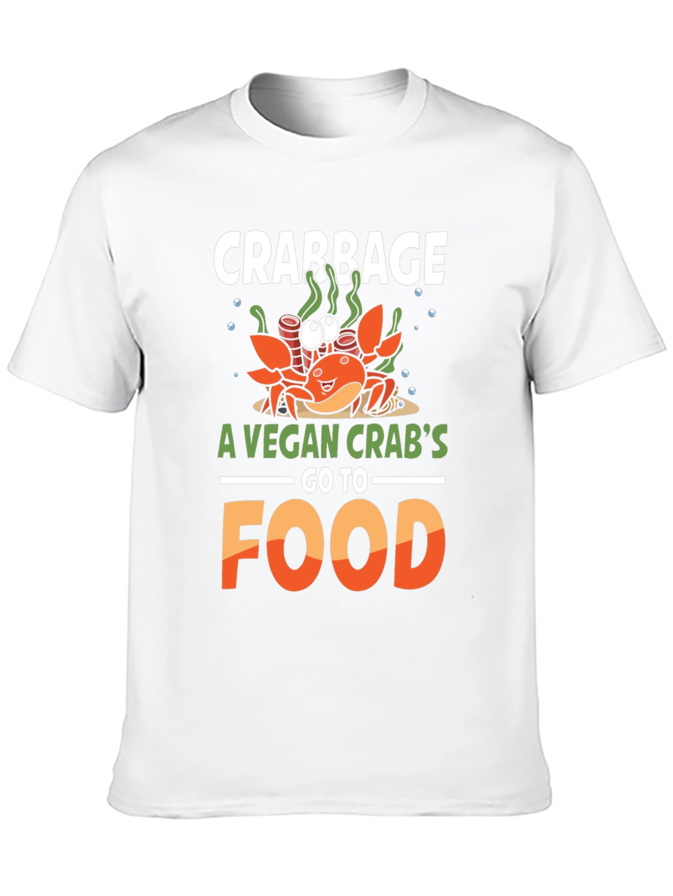 Crabbage Vegan Crabs Go-To Food Graphic T-Shirt