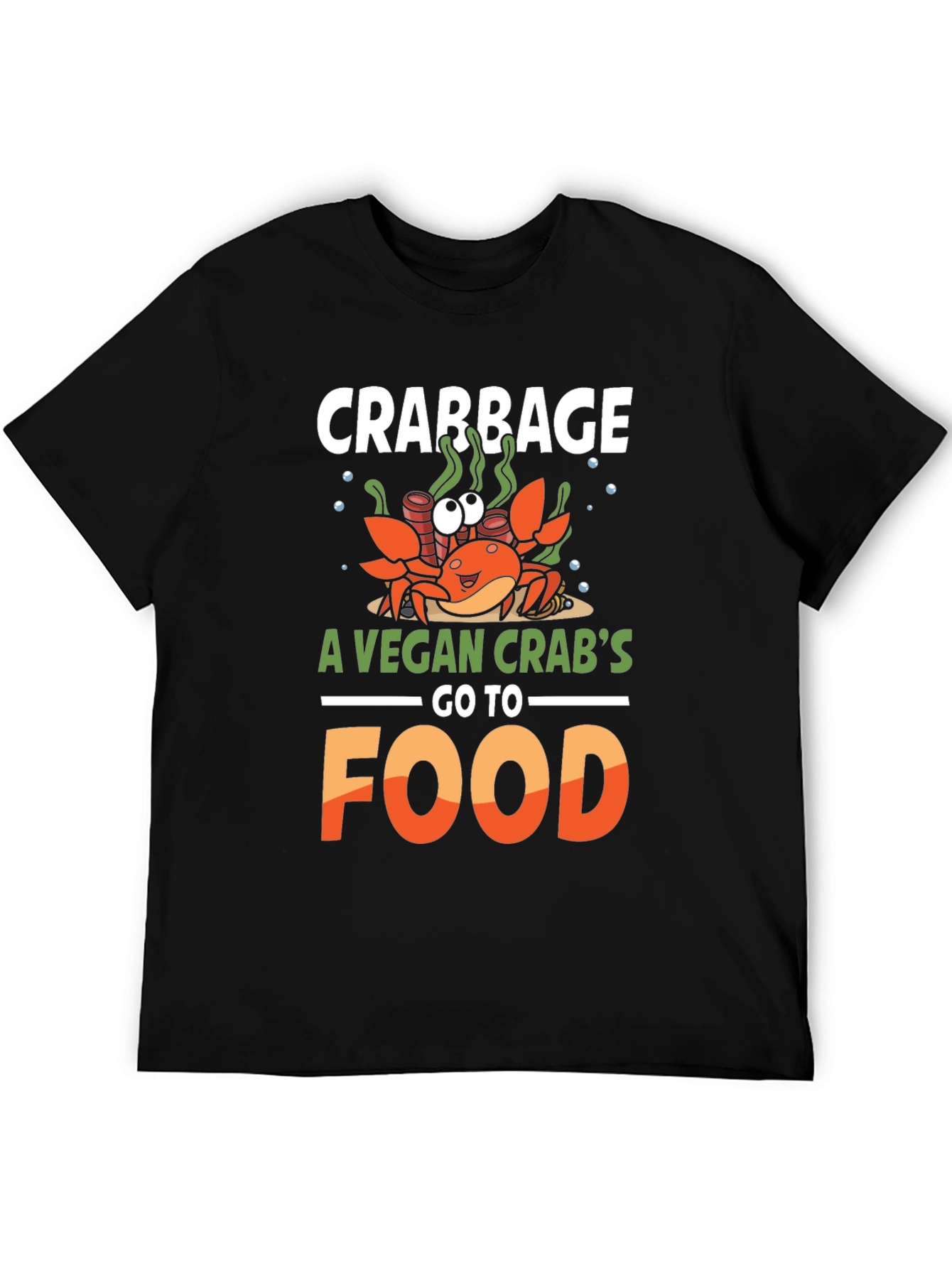 Crabbage Vegan Crabs Go-To Food Graphic T-Shirt