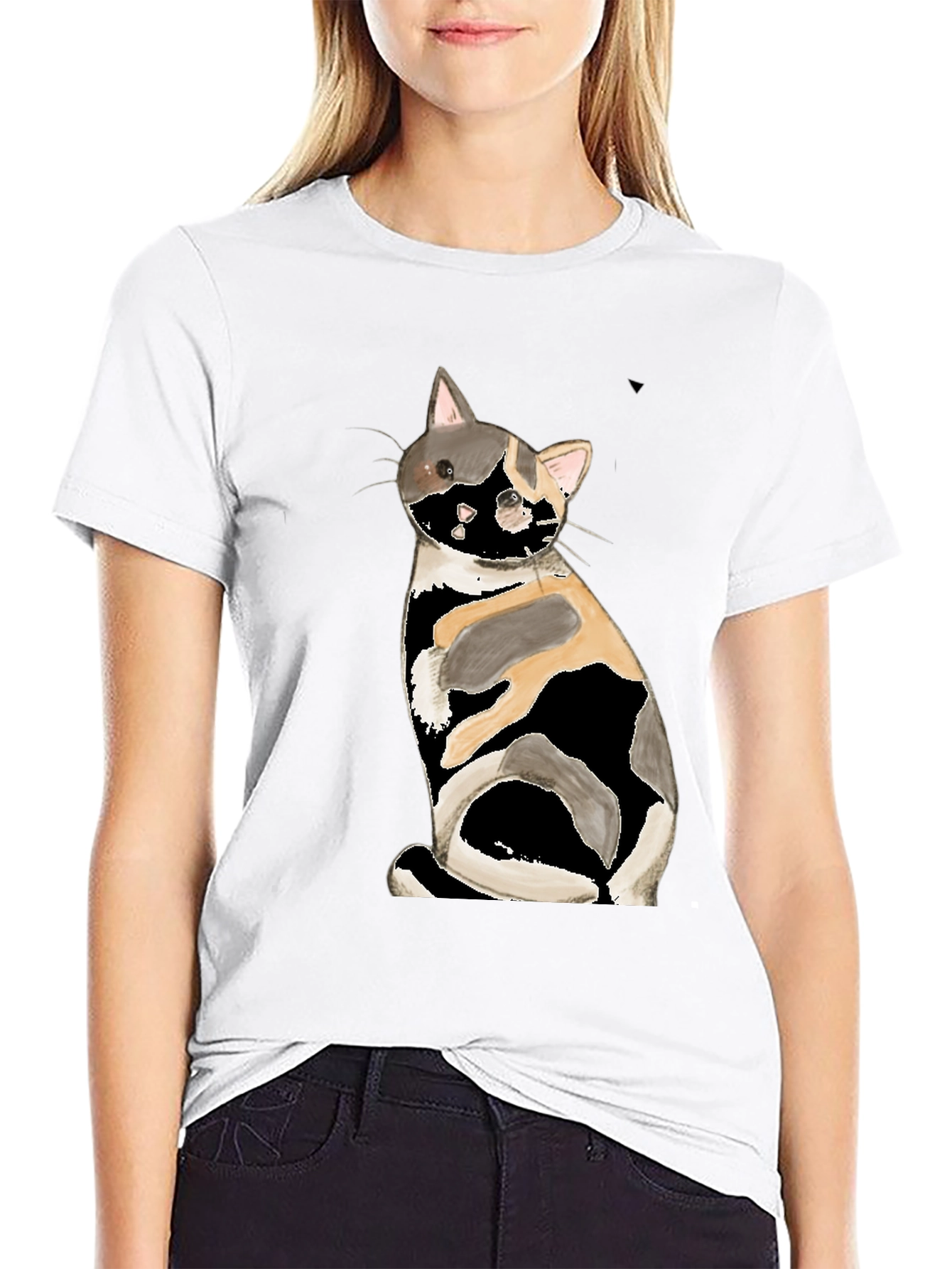 Calico Cat Graphic Tee - Black T-Shirt