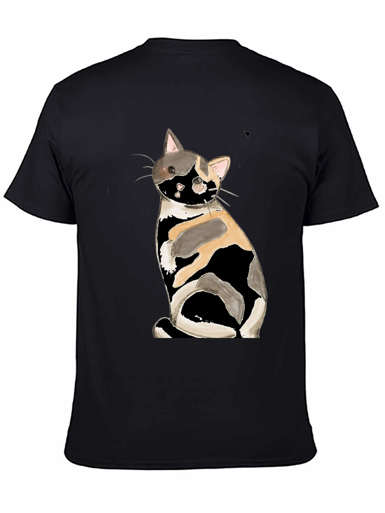 Calico Cat Graphic Tee - Black T-Shirt