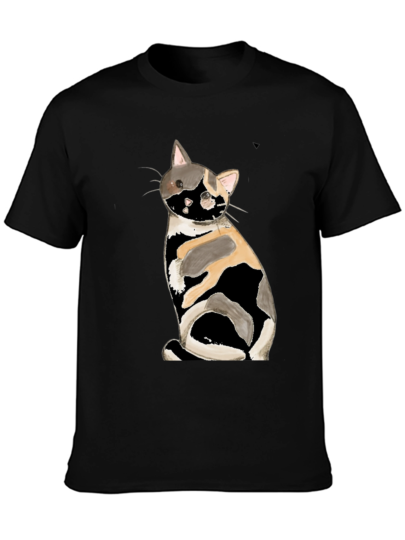 Calico Cat Graphic Tee - Black T-Shirt