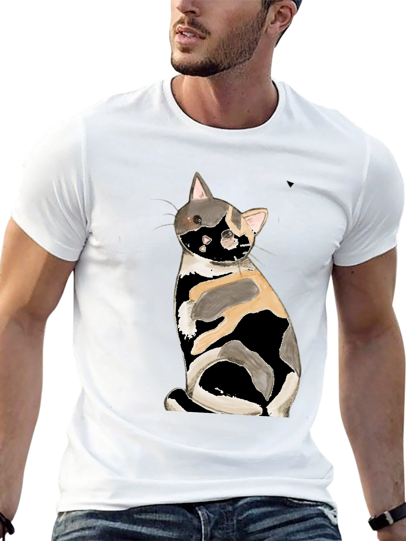 Calico Cat Graphic Tee - Black T-Shirt