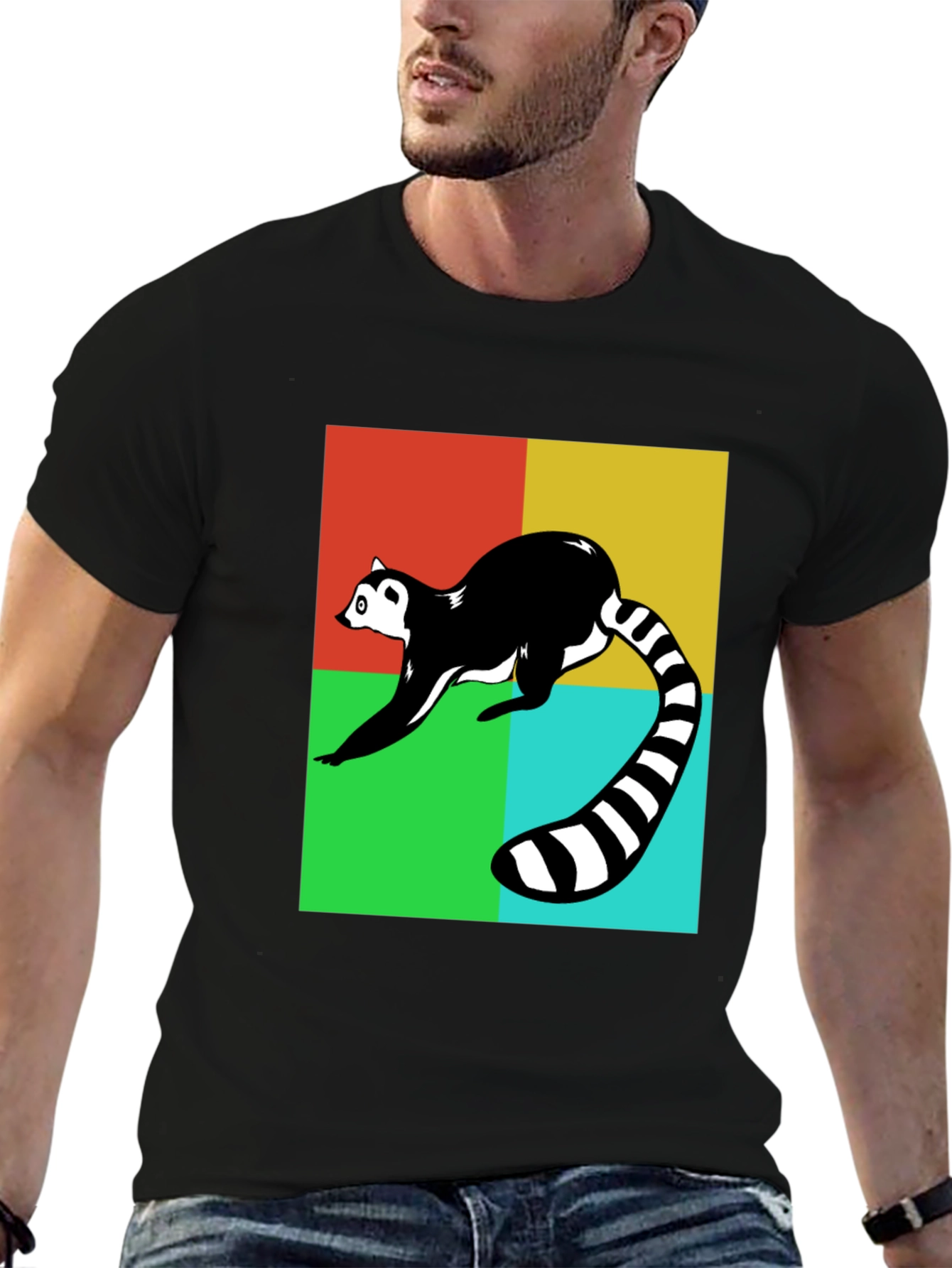 Funky Lemur T-Shirt - Retro Pop Style