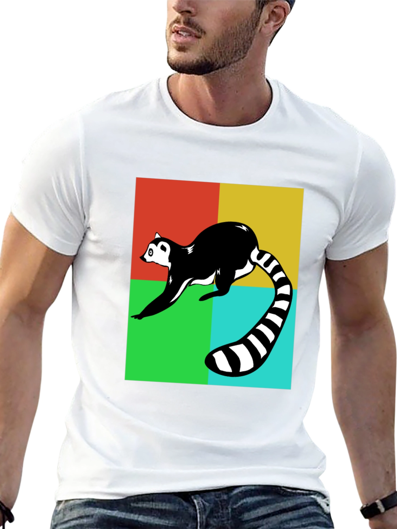 Funky Lemur T-Shirt - Retro Pop Style