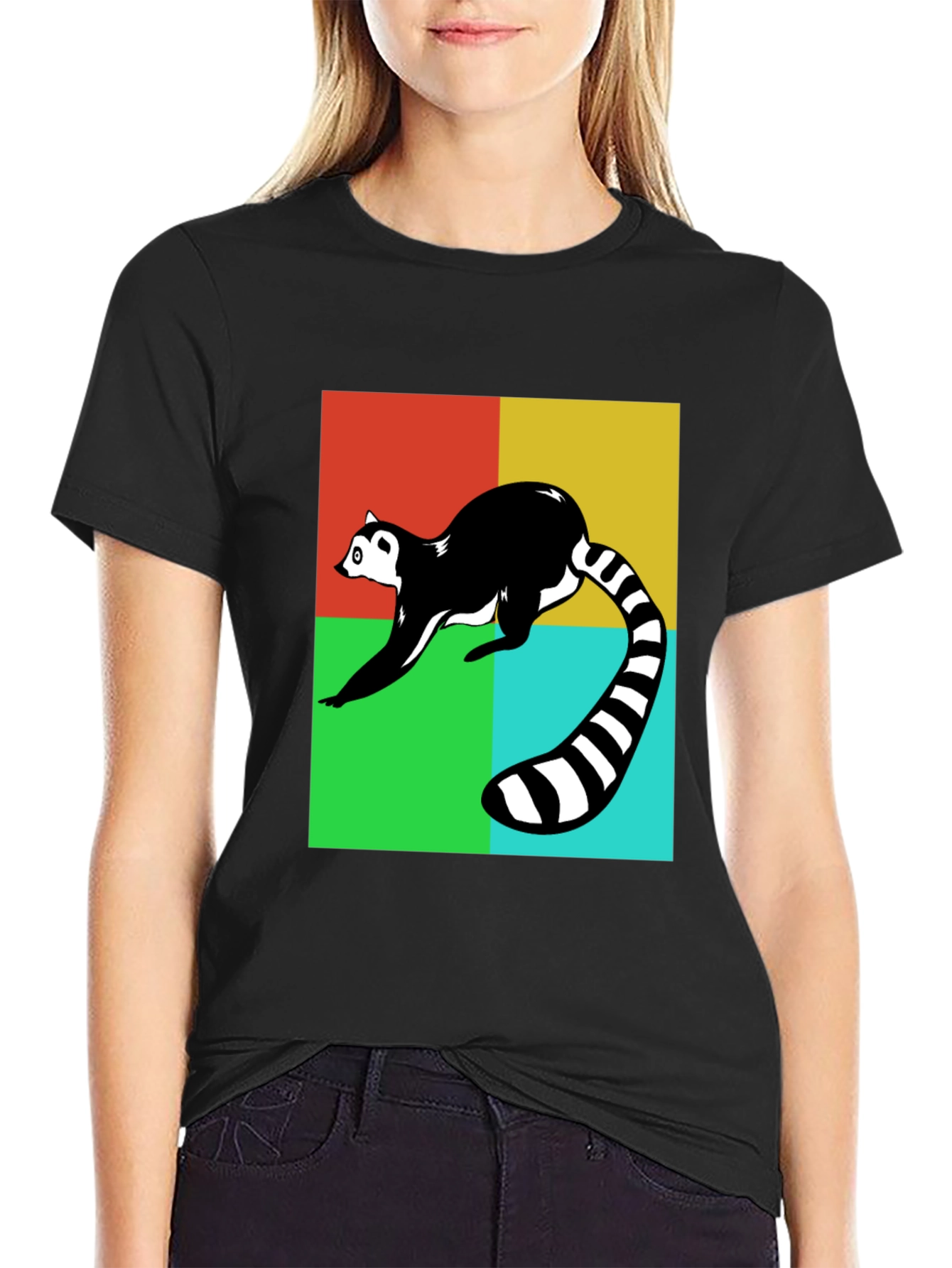 Funky Lemur T-Shirt - Retro Pop Style