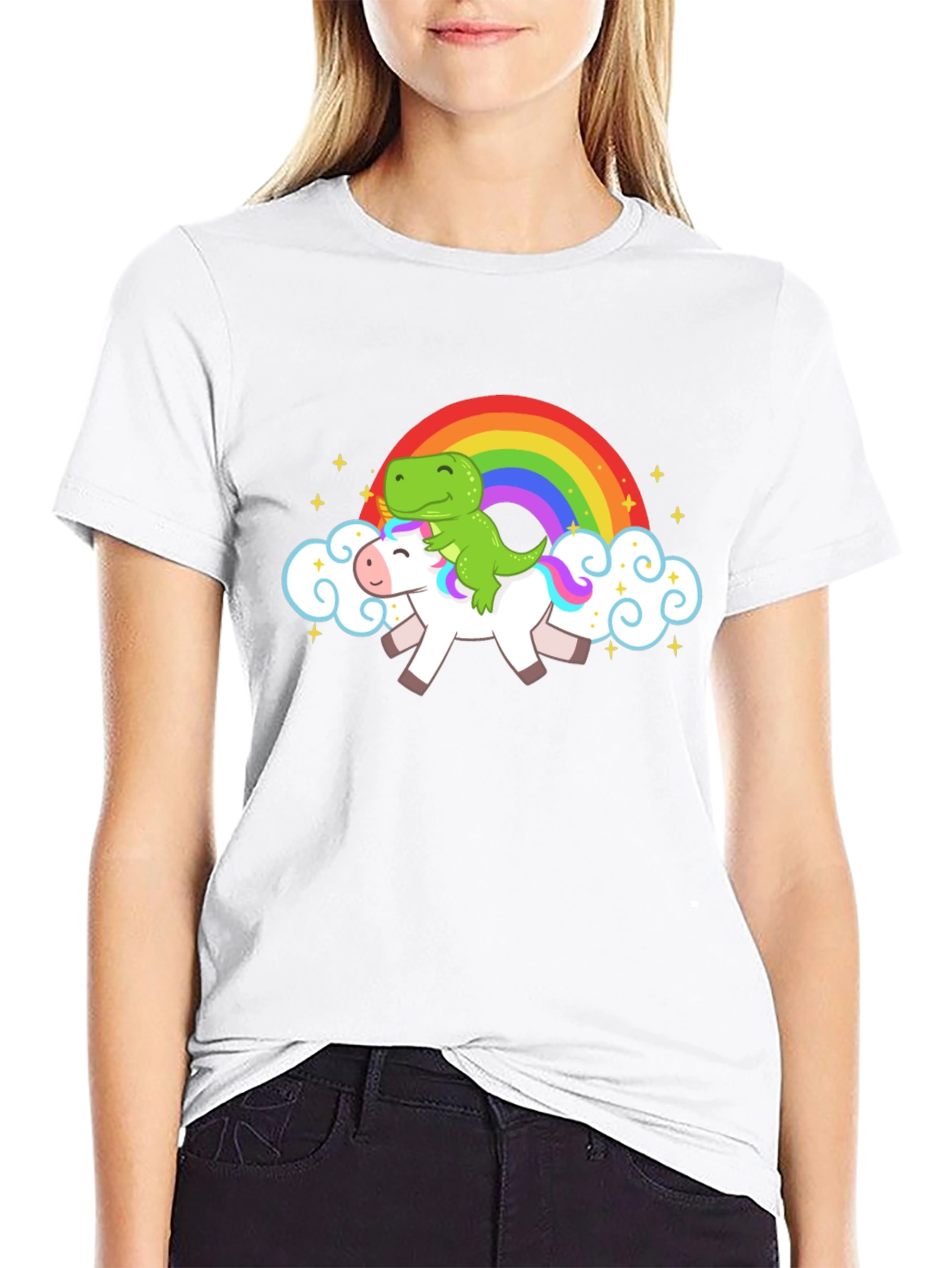 Dinosaur Unicorn Rainbow T-Shirt