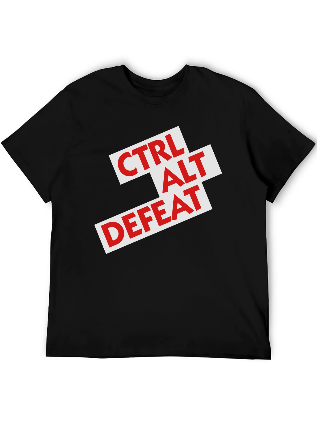 Ctrl Alt Defeat Graphic Tee - Black T-Shirt