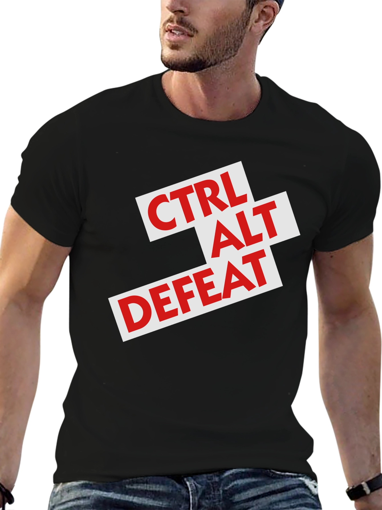 Ctrl Alt Defeat Graphic Tee - Black T-Shirt