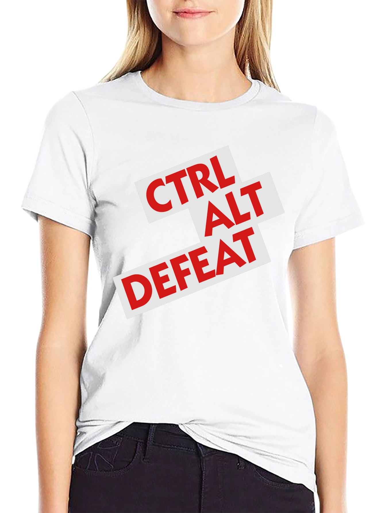 Ctrl Alt Defeat Graphic Tee - Black T-Shirt