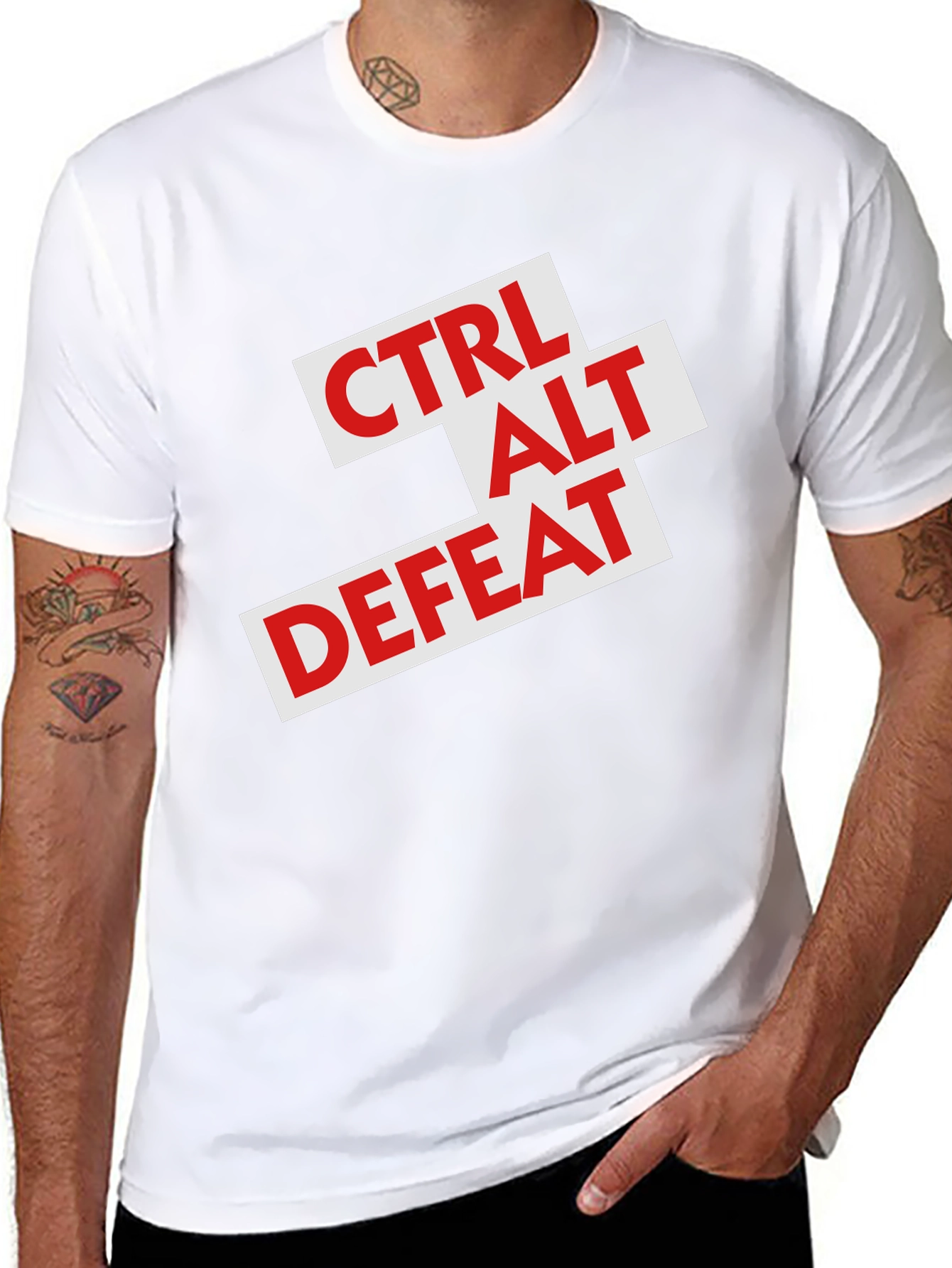 Ctrl Alt Defeat Graphic Tee - Black T-Shirt