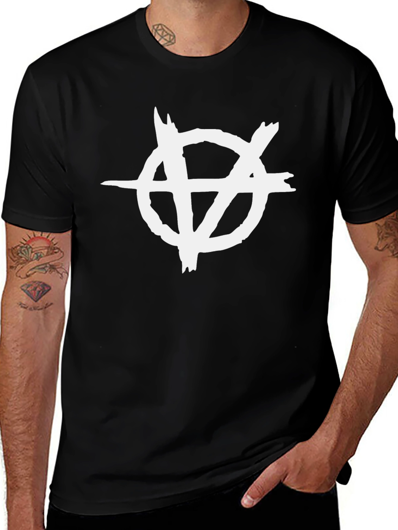 Anarchy Symbol T-Shirt - Black Graphic Tee