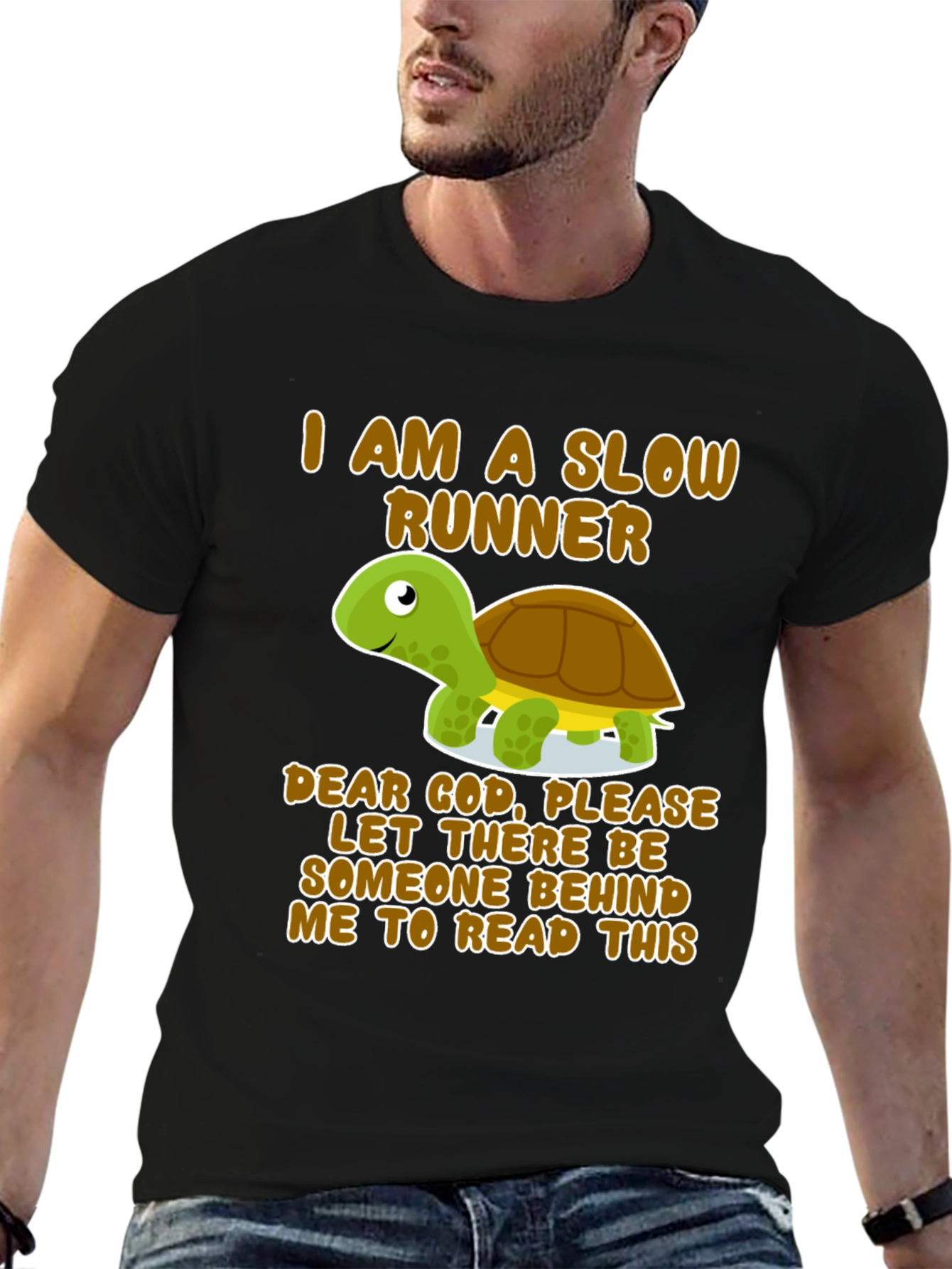 Slow Runner Turtle Graphic T-Shirt