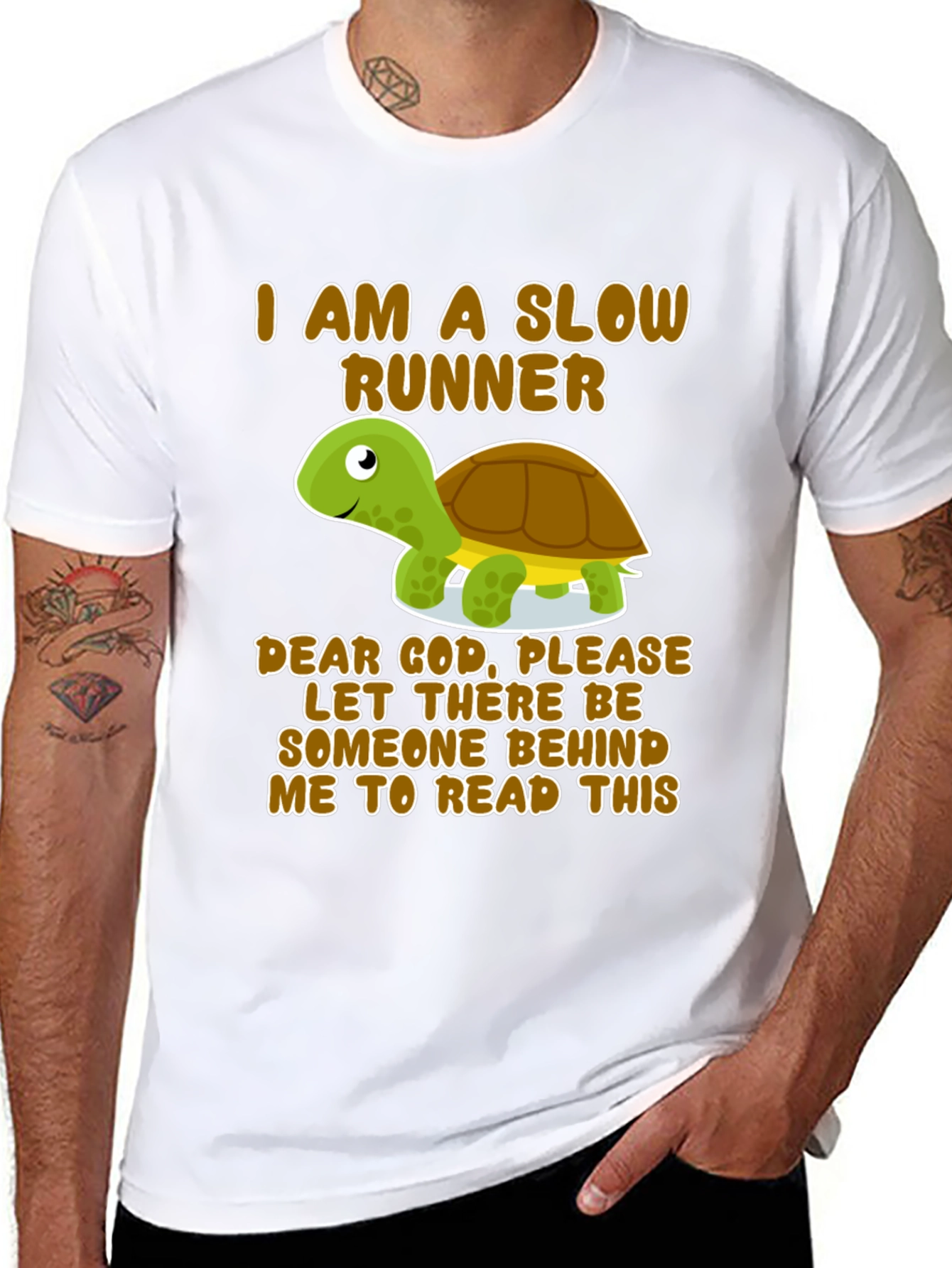 Slow Runner Turtle Graphic T-Shirt
