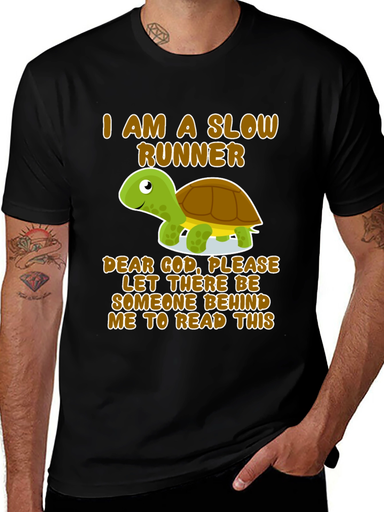 Slow Runner Turtle Graphic T-Shirt