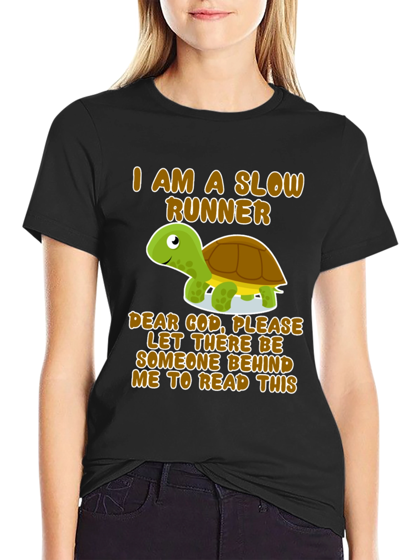 Slow Runner Turtle Graphic T-Shirt
