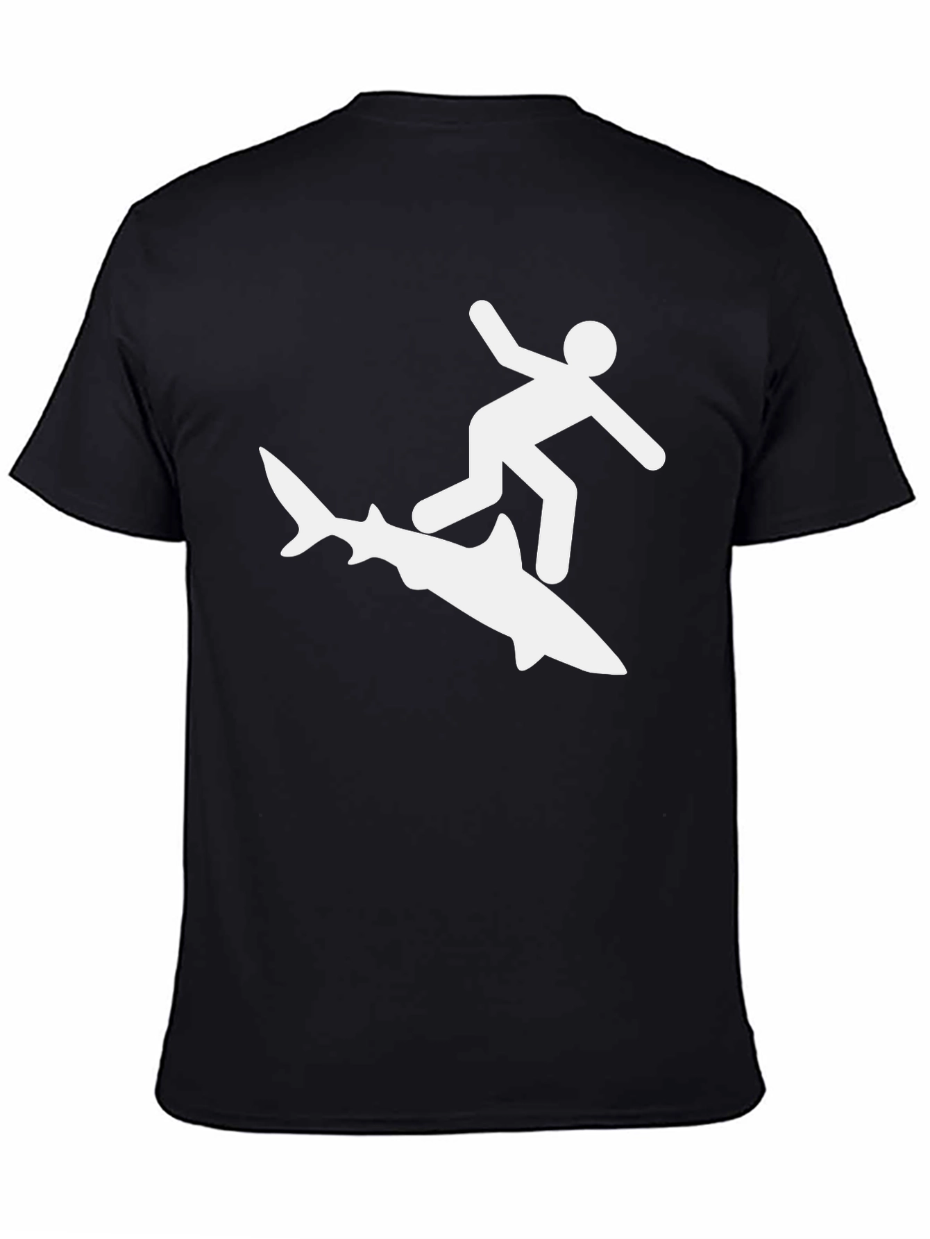 Shark Rider Tee - Black Graphic T-Shirt