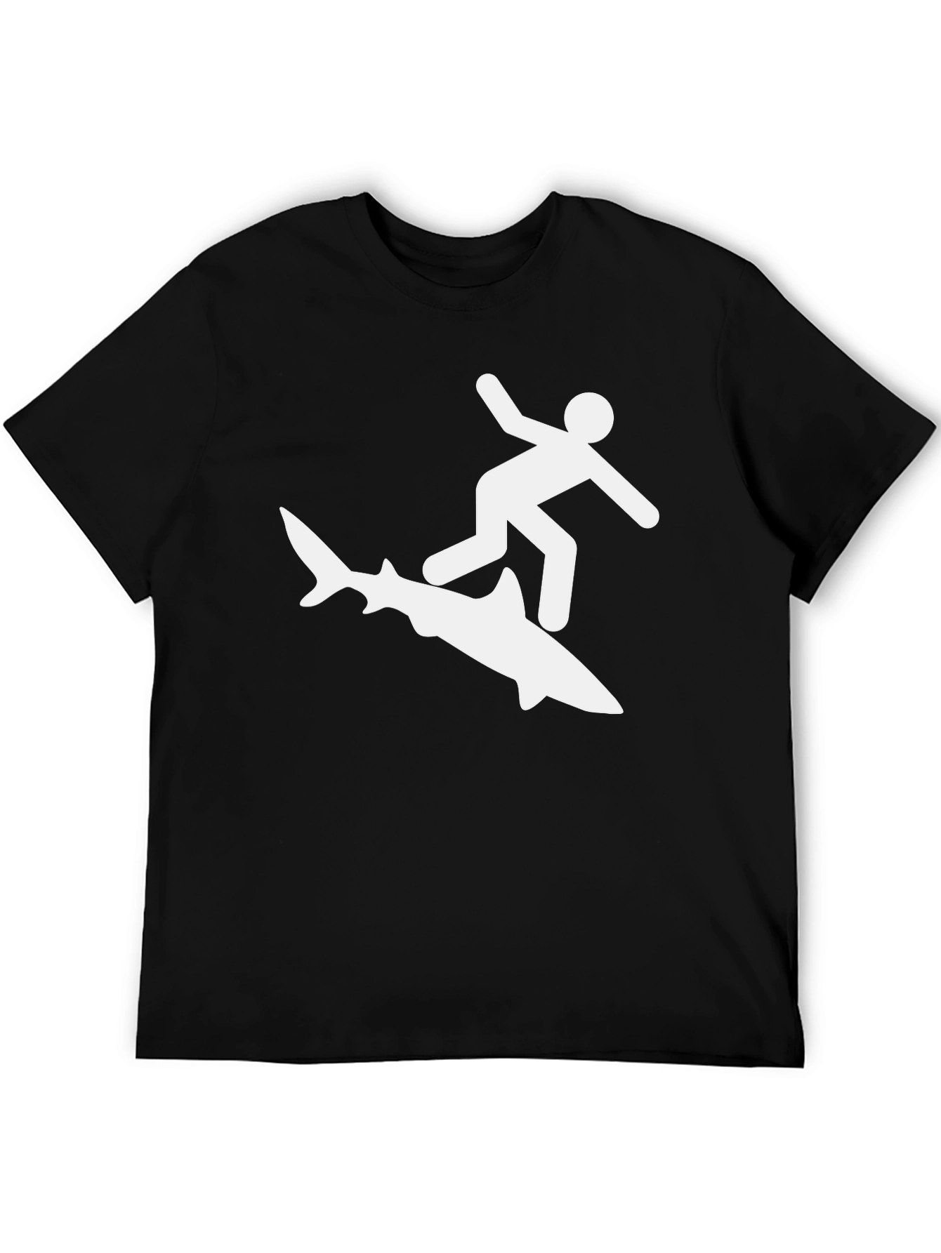 Shark Rider Tee - Black Graphic T-Shirt