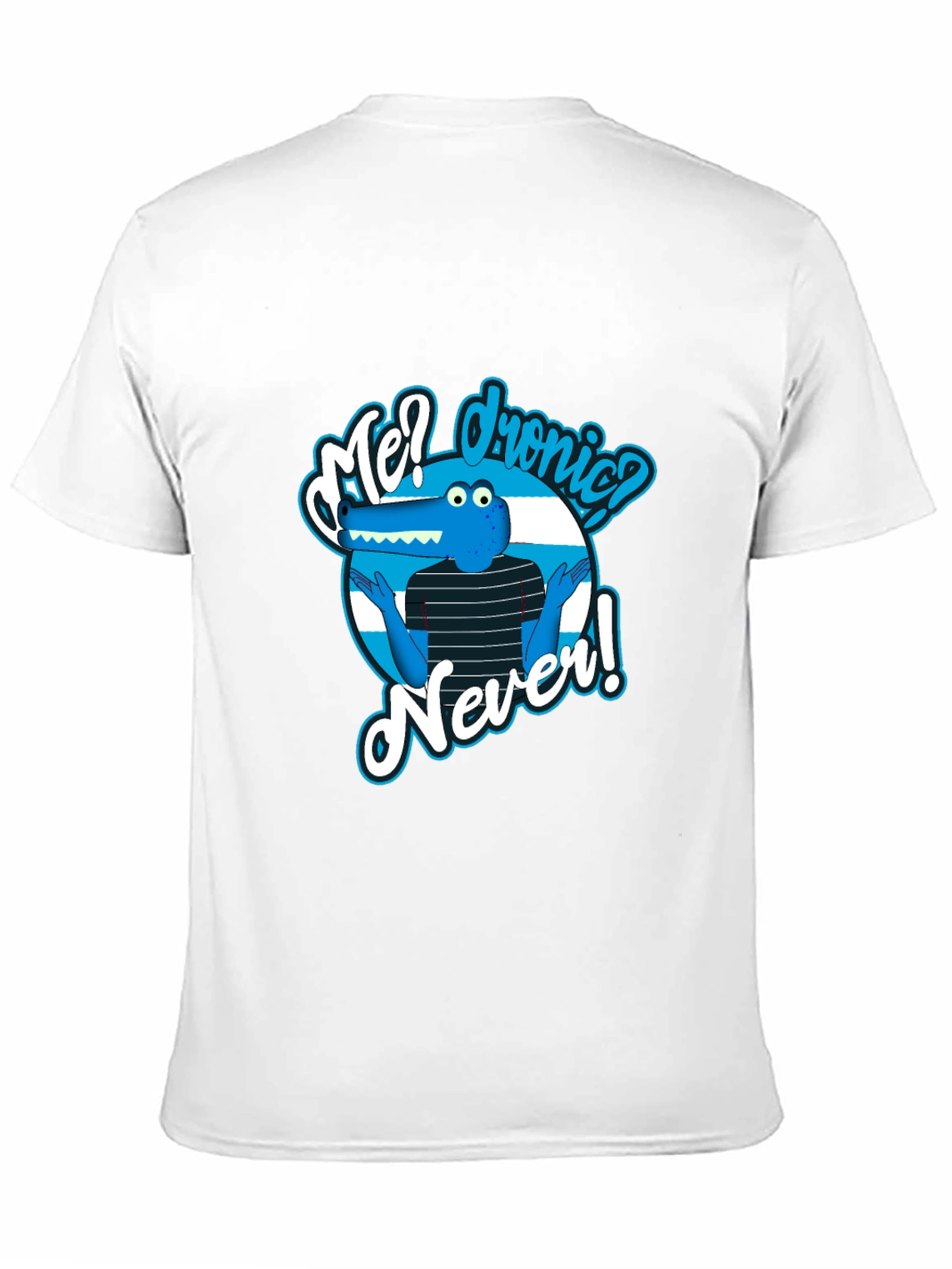 Funny Me? dronic? Never! Alligator Graphic Black T-Shirt