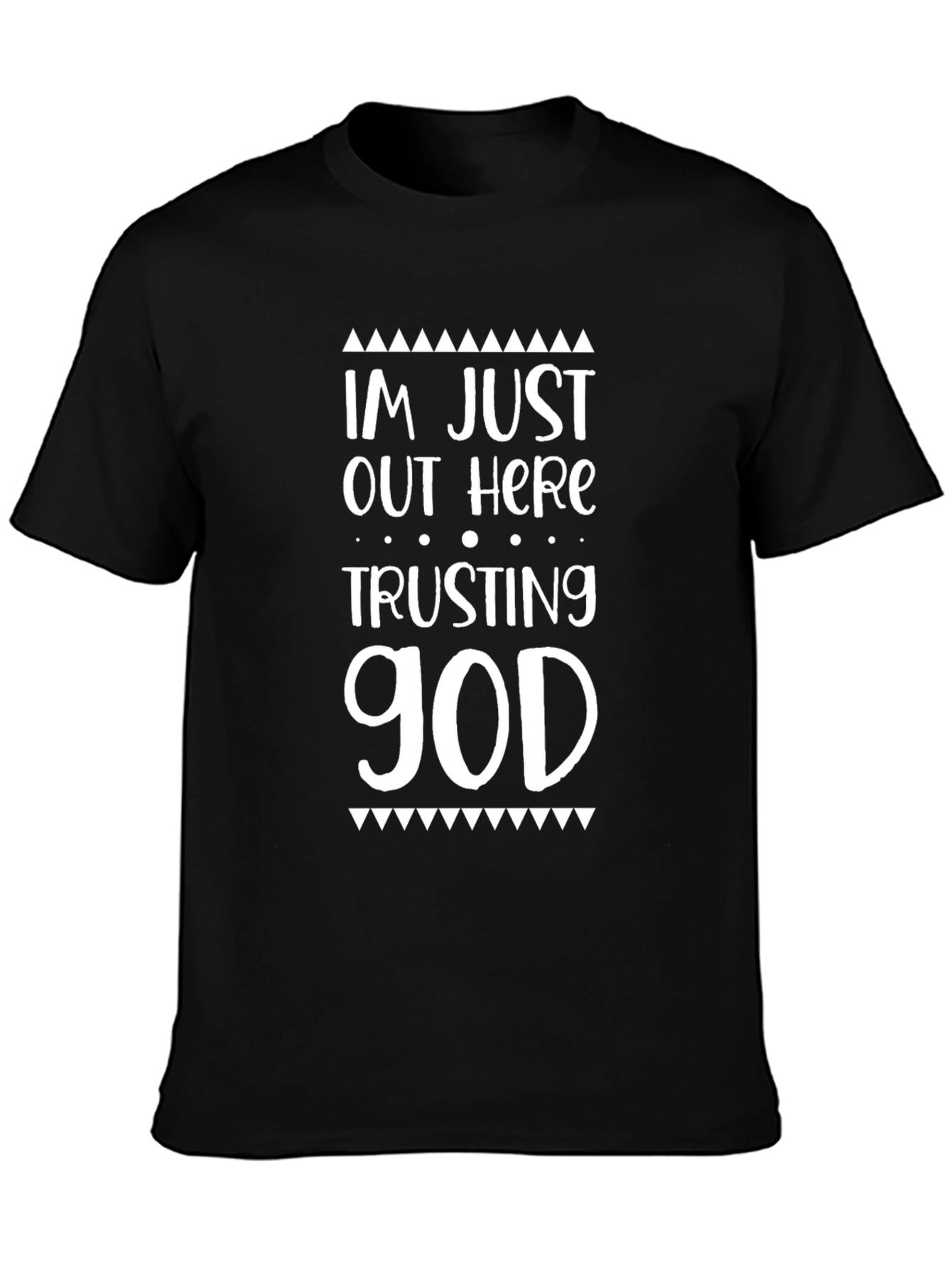 Trusting God Graphic Tee - Casual Black T-Shirt