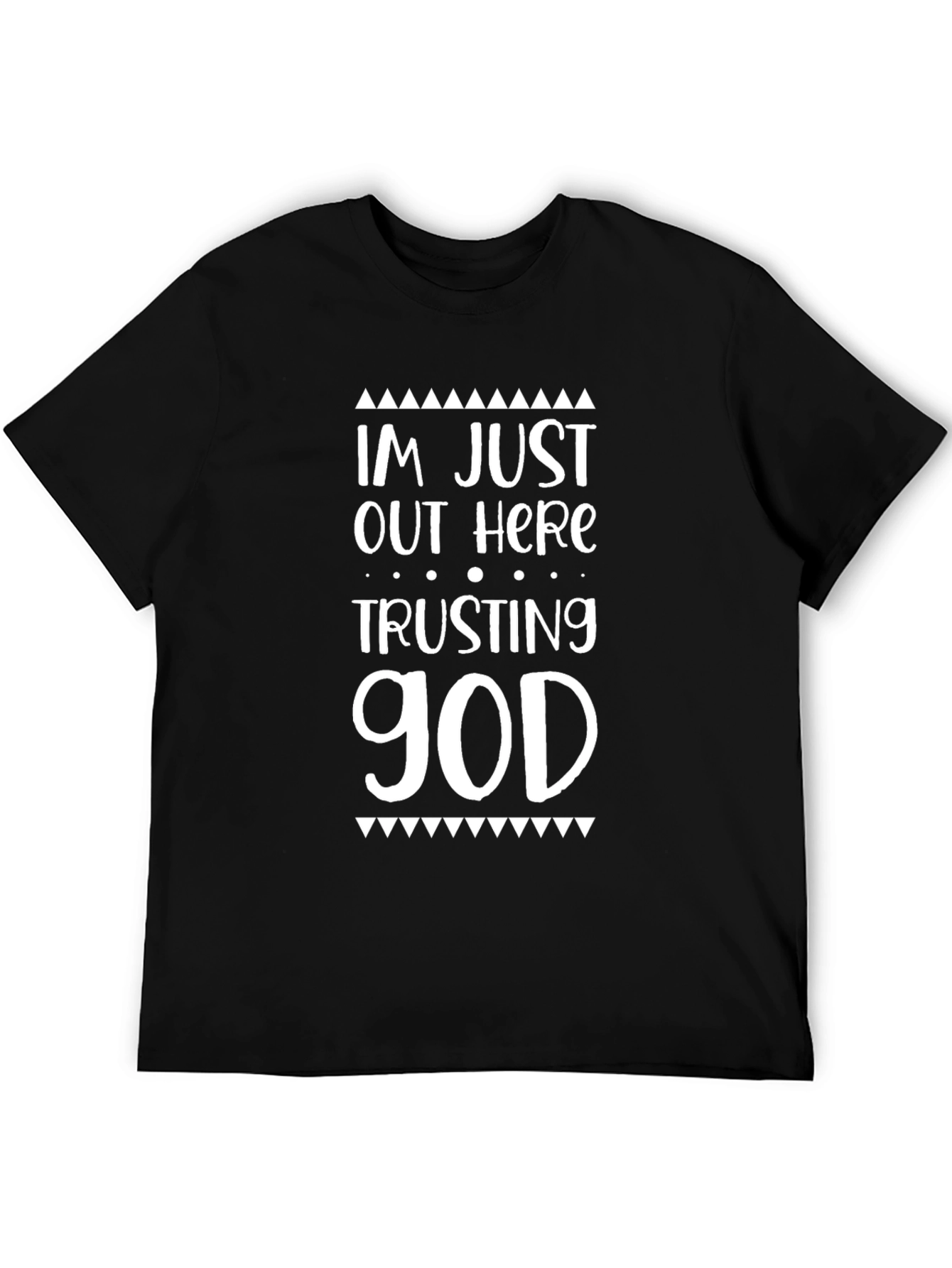 Trusting God Graphic Tee - Casual Black T-Shirt