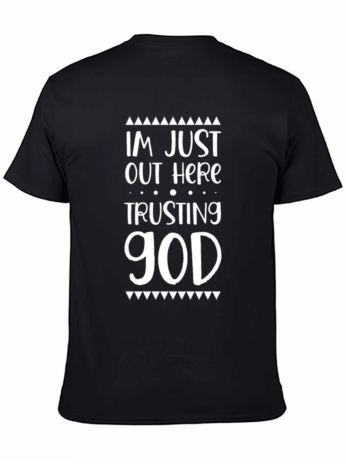Trusting God Graphic Tee - Casual Black T-Shirt