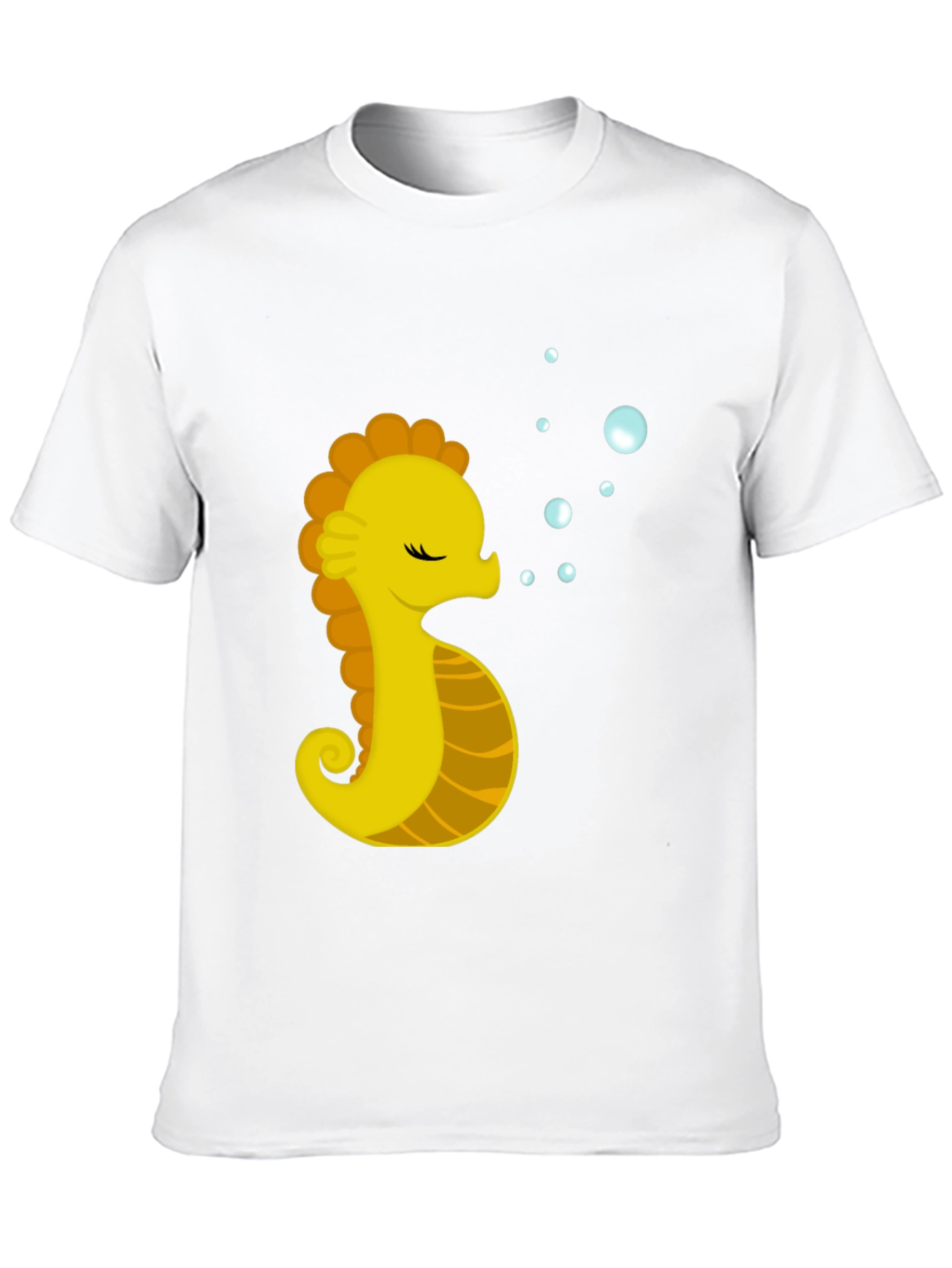 Seahorse Graphic Tee - Black Cotton Comfort