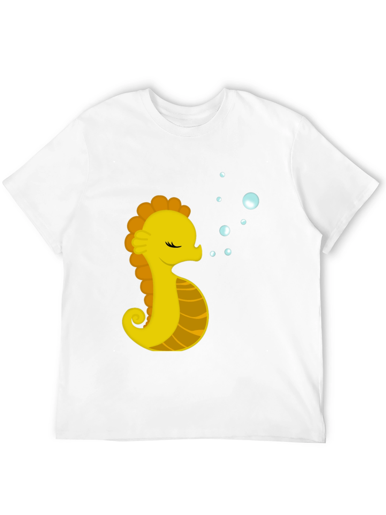 Seahorse Graphic Tee - Black Cotton Comfort