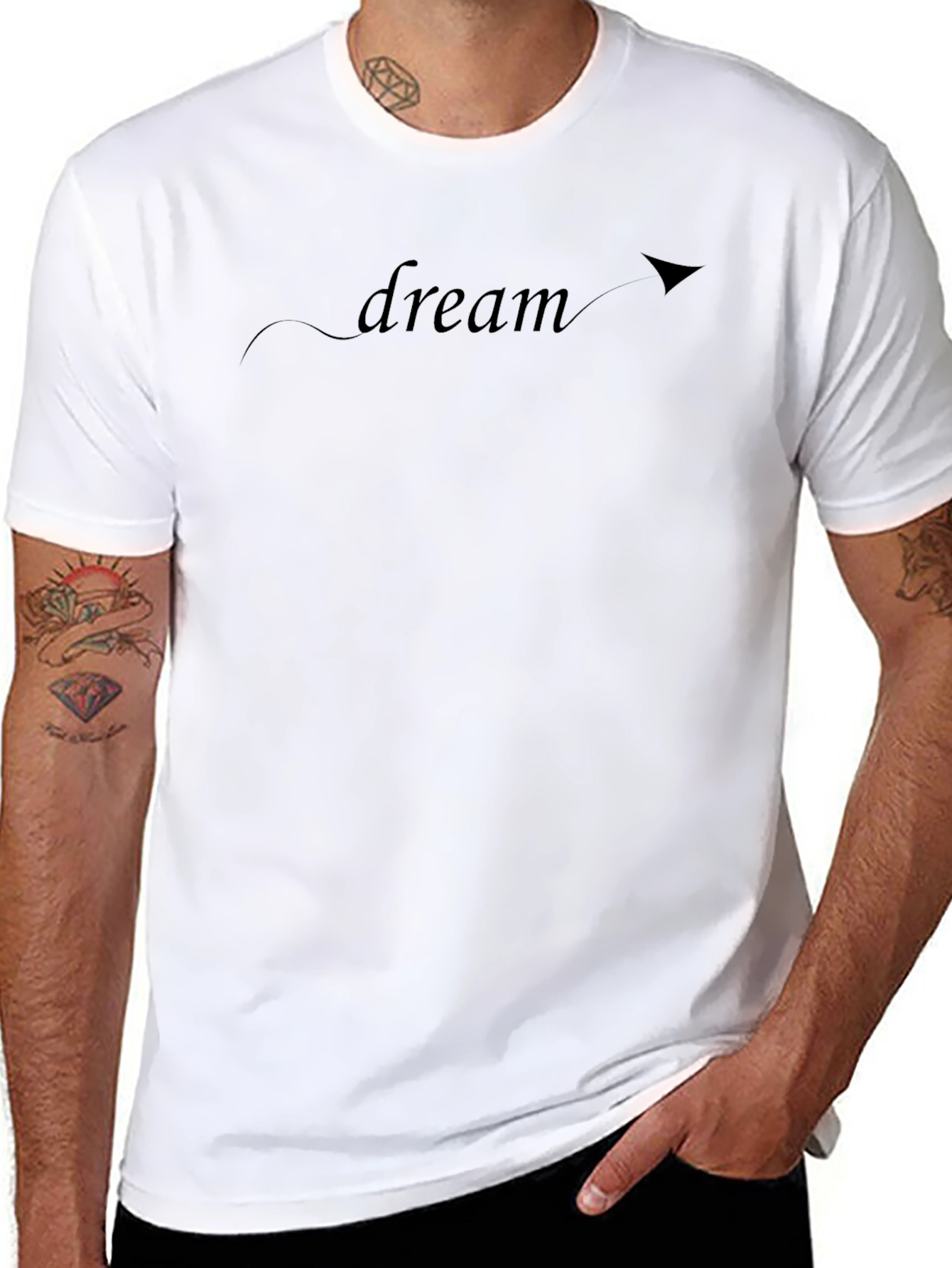 Dream Graphic Black Tee - Relaxed Fit