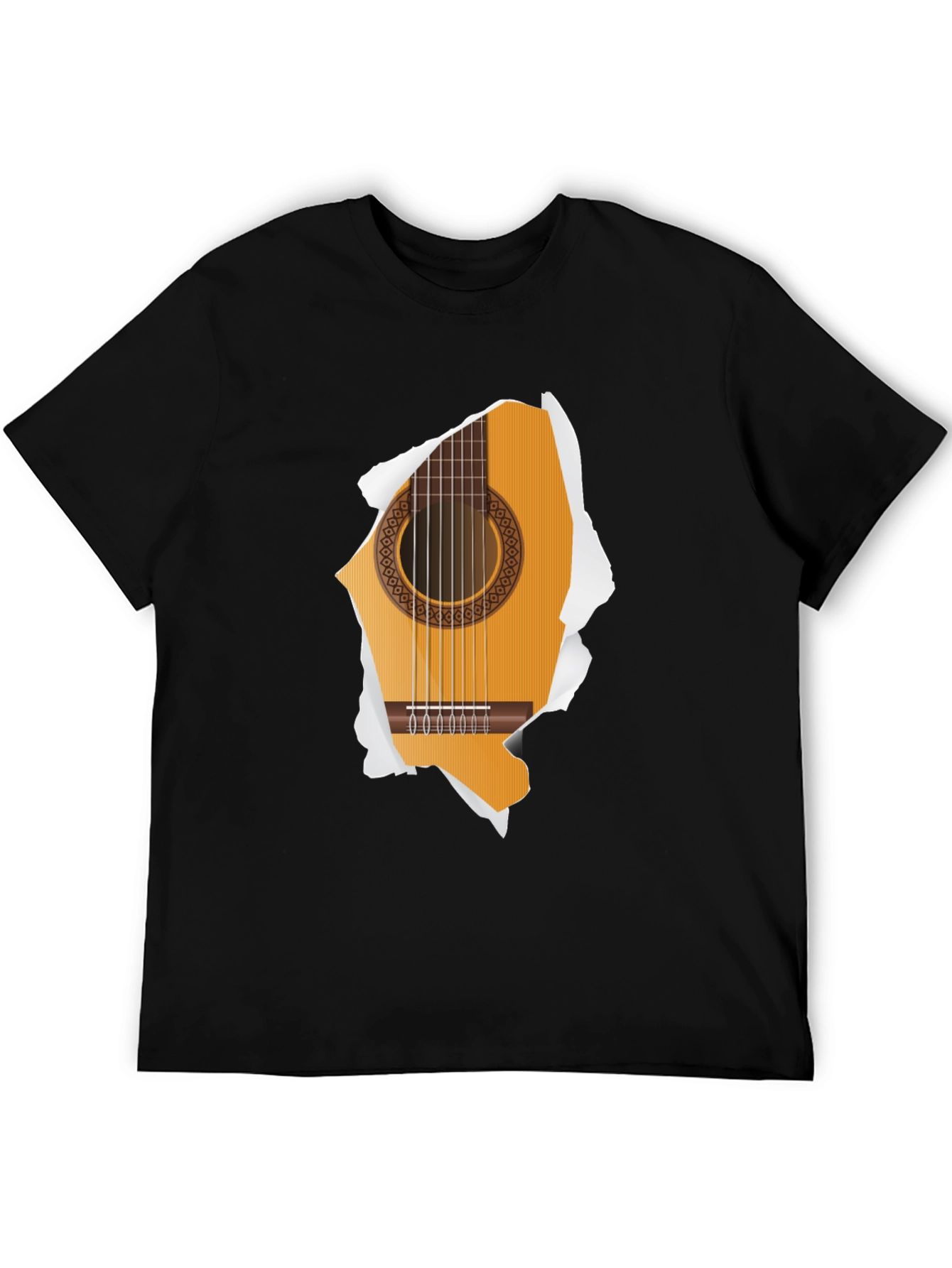 Guitar Ripped T-Shirt - Music Lover Tee