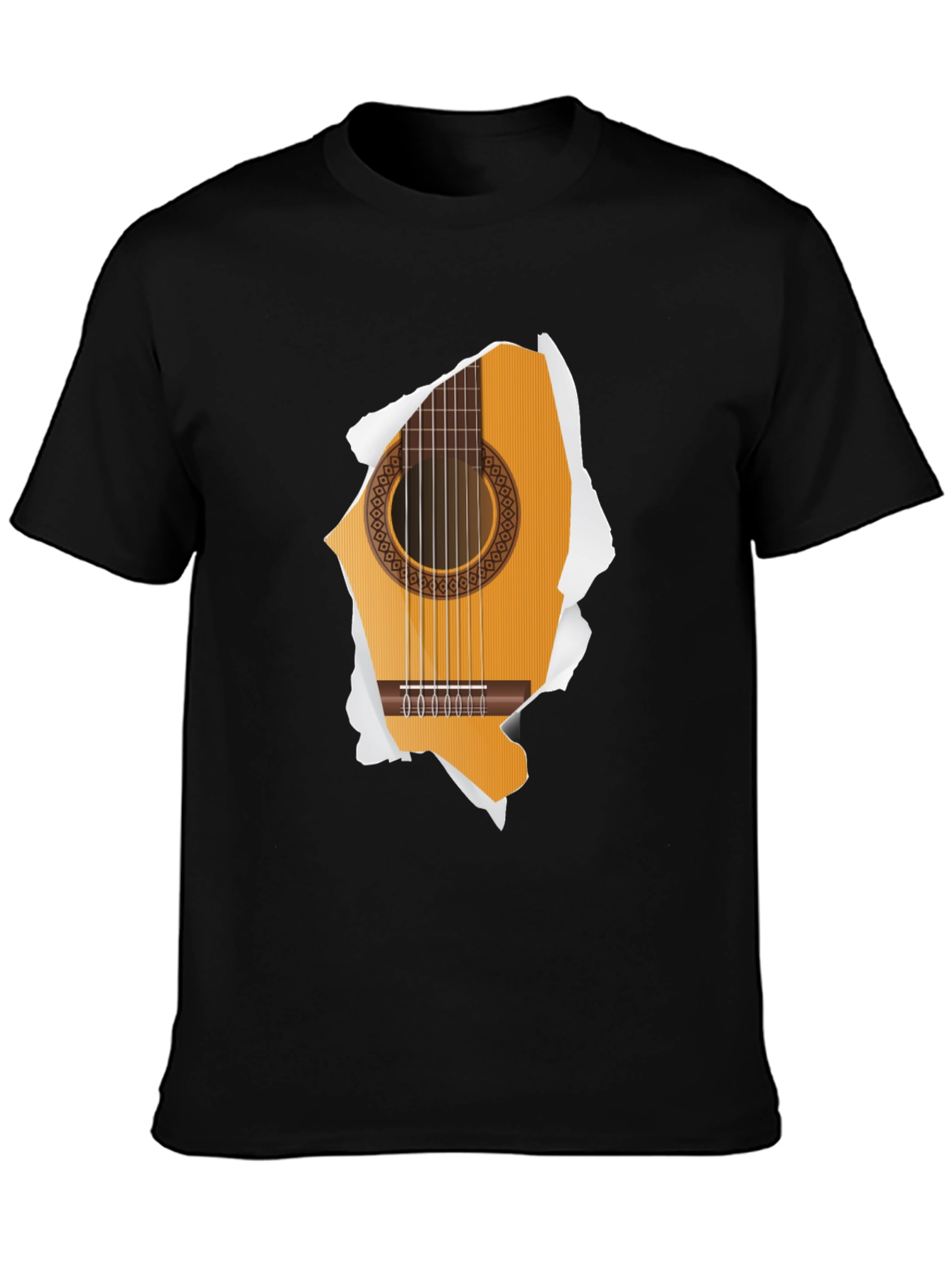Guitar Ripped T-Shirt - Music Lover Tee