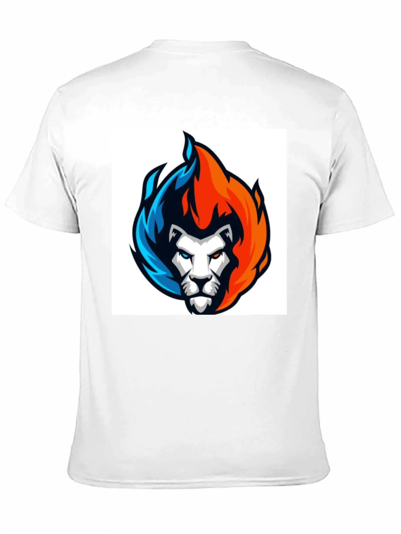 Fiery Lion Graphic Tee - Black Cotton Blend