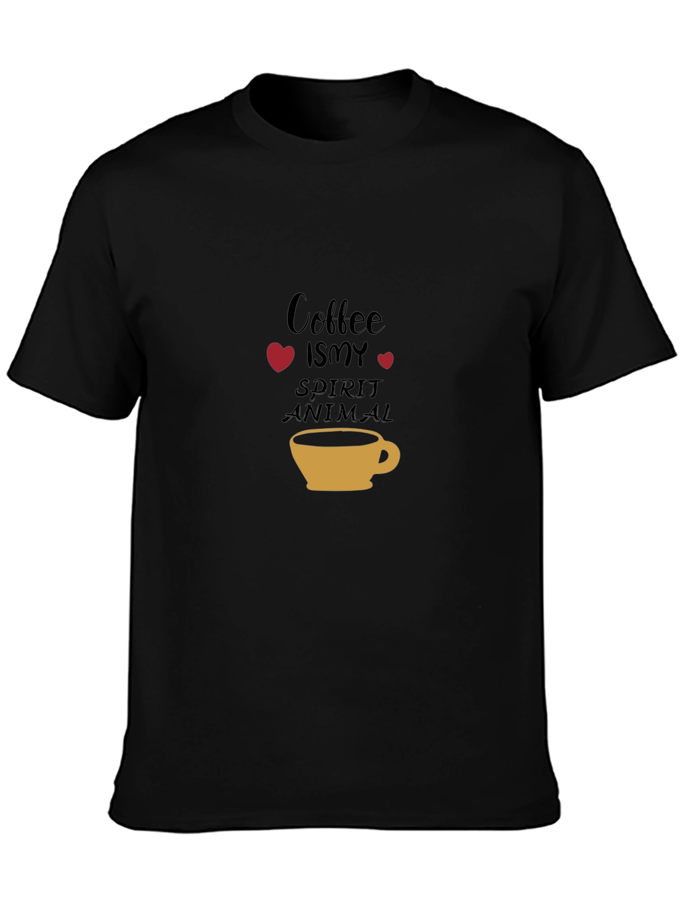 Coffee is my Spirit Animal Black Tee