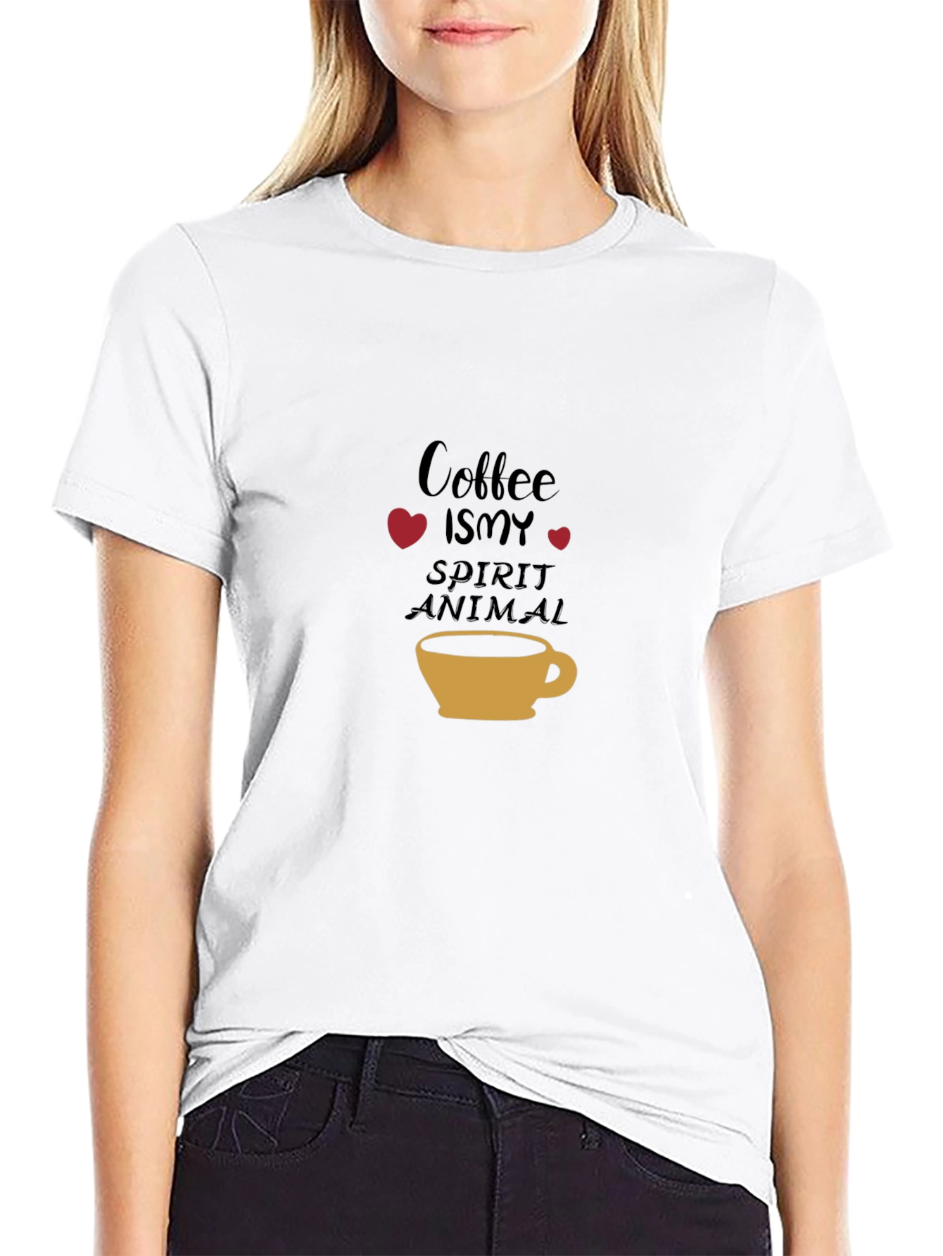 Coffee is my Spirit Animal Black Tee