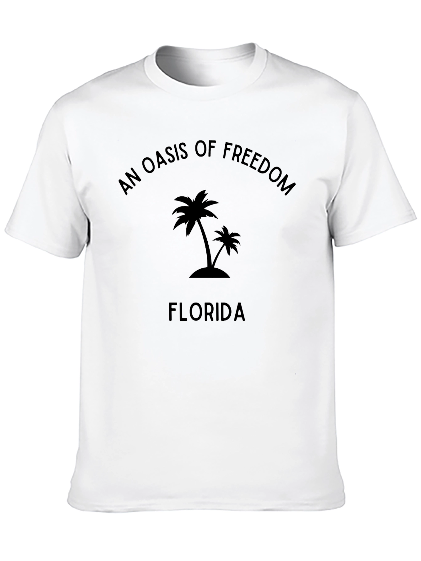 Oasis of Freedom Florida Palm Tree Graphic T-Shirt