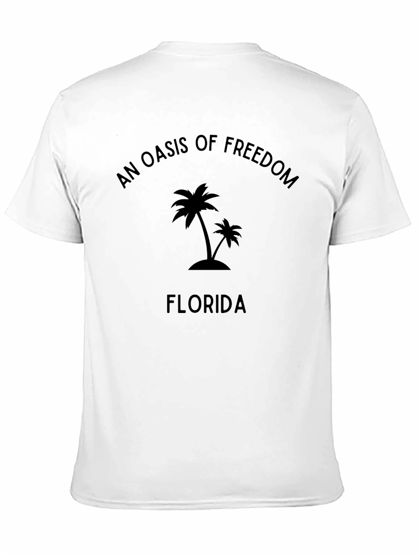 Oasis of Freedom Florida Palm Tree Graphic T-Shirt