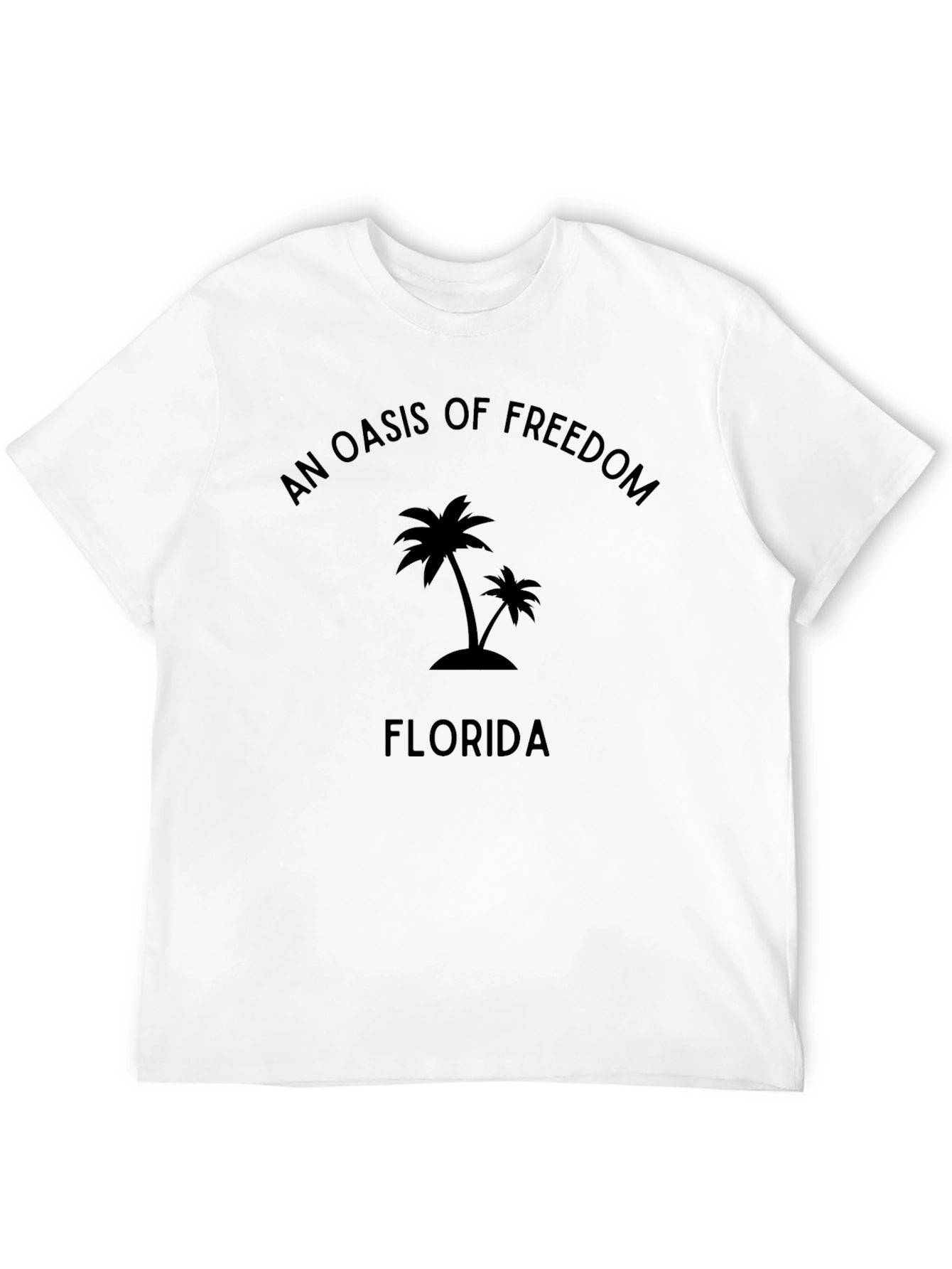 Oasis of Freedom Florida Palm Tree Graphic T-Shirt