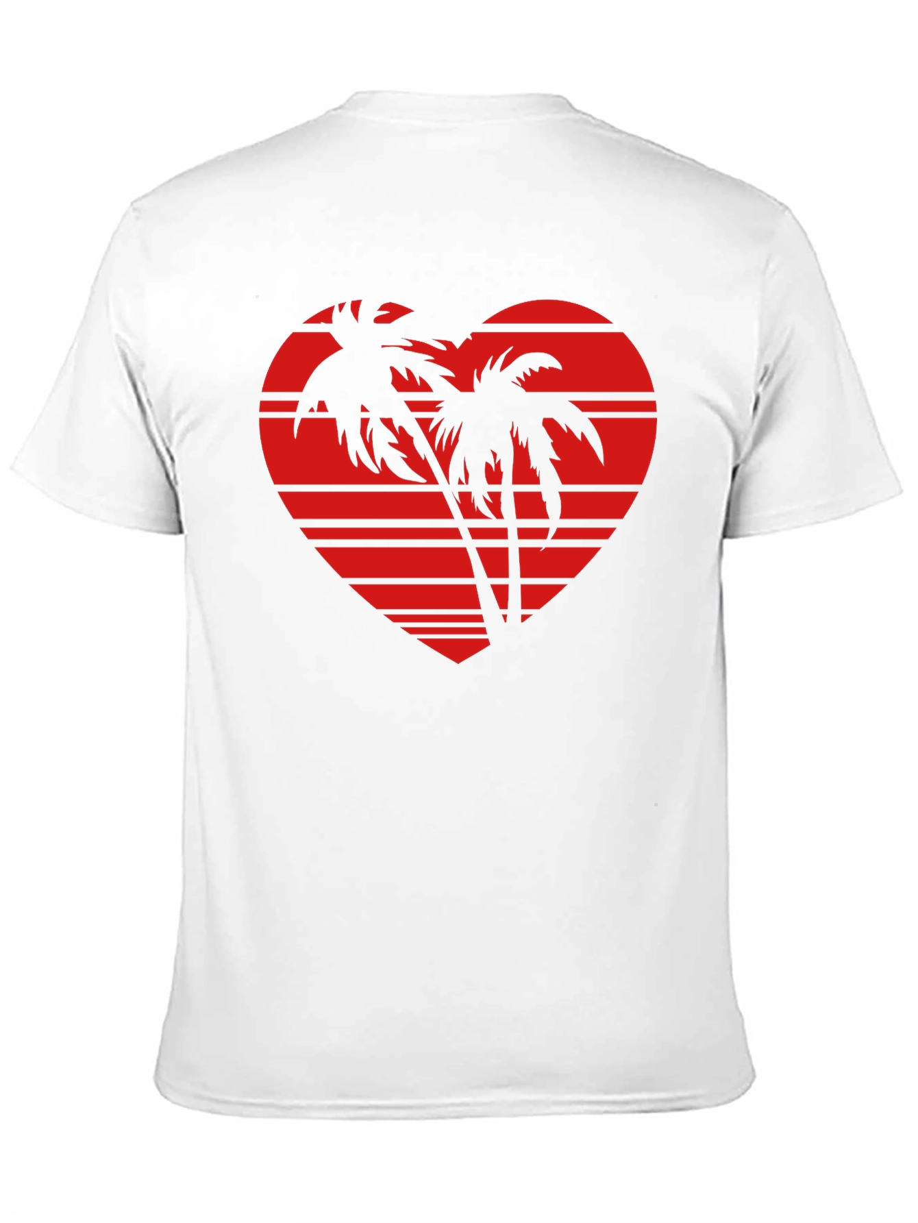 Tropical Heart Palm Tree Graphic Tee