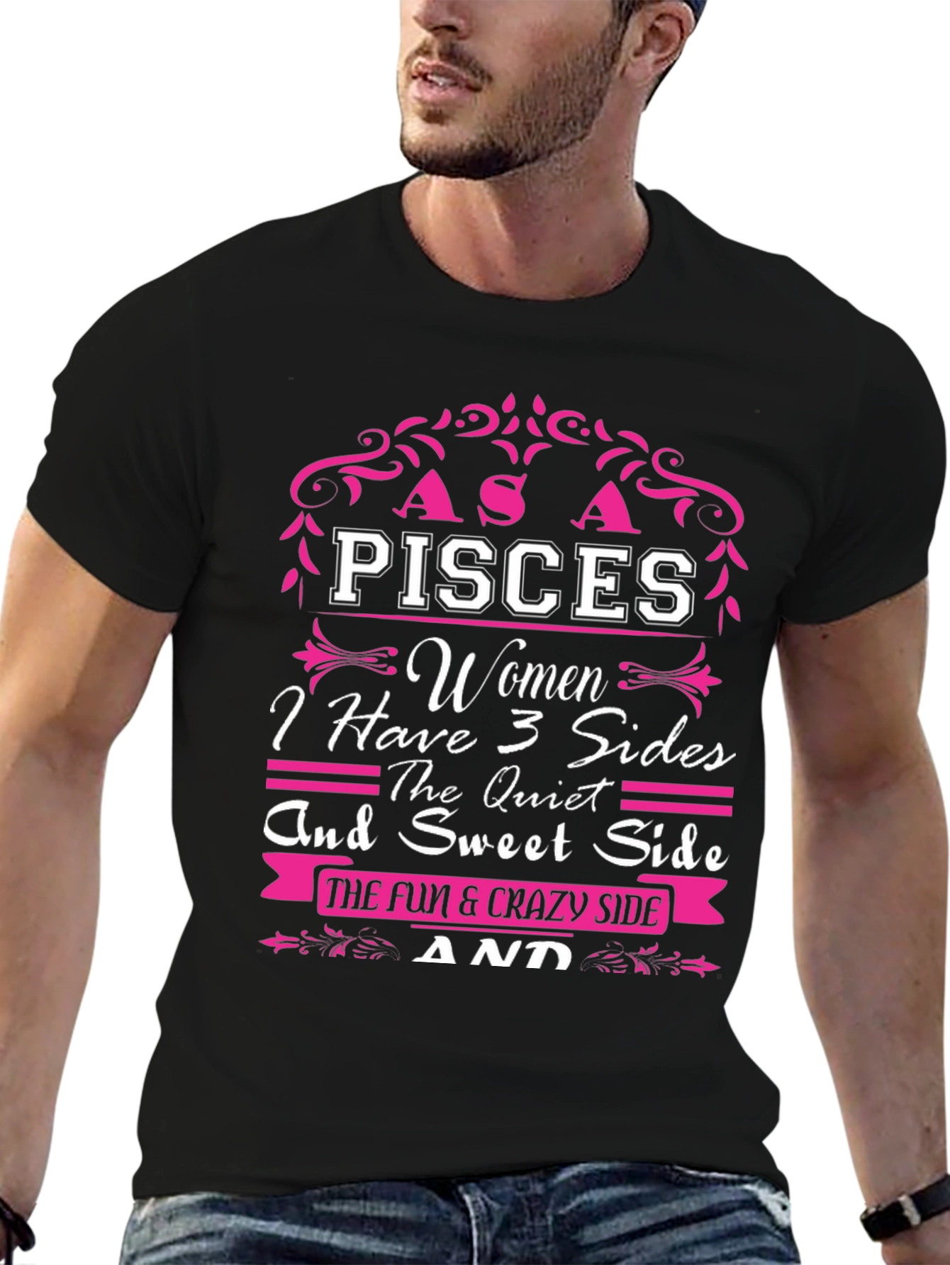 Pisces Women 3 Sides Graphic T-Shirt