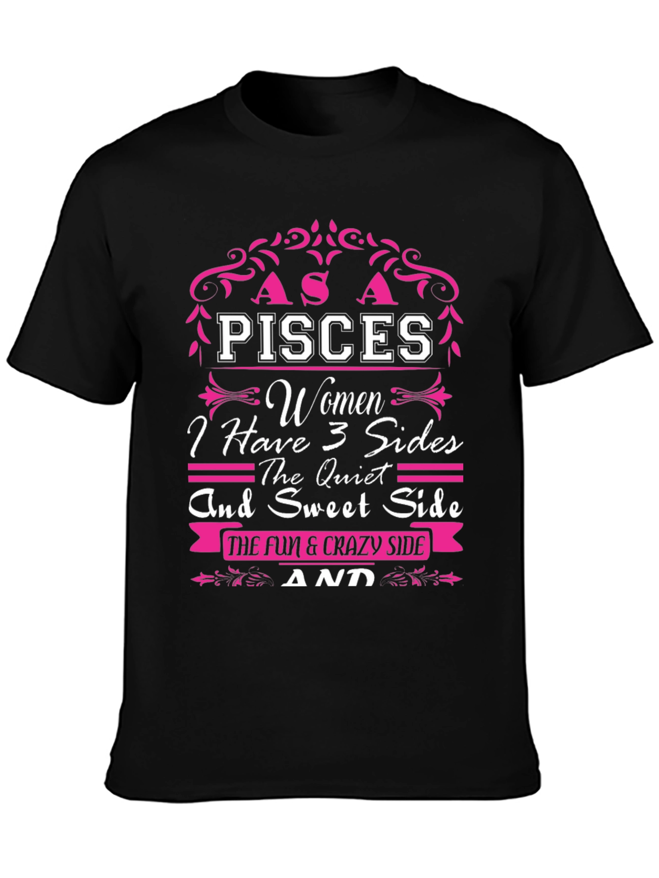 Pisces Women 3 Sides Graphic T-Shirt