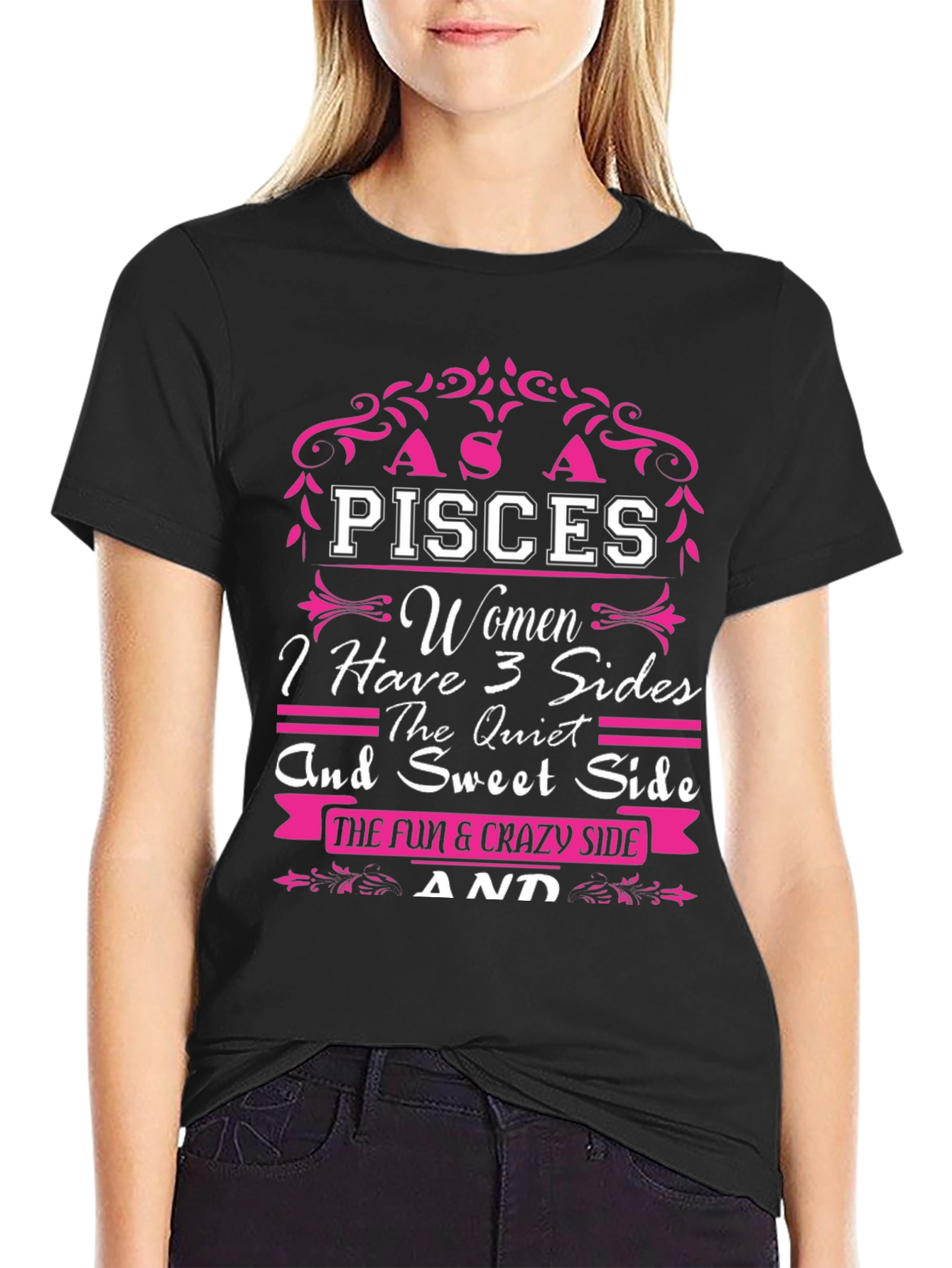 Pisces Women 3 Sides Graphic T-Shirt