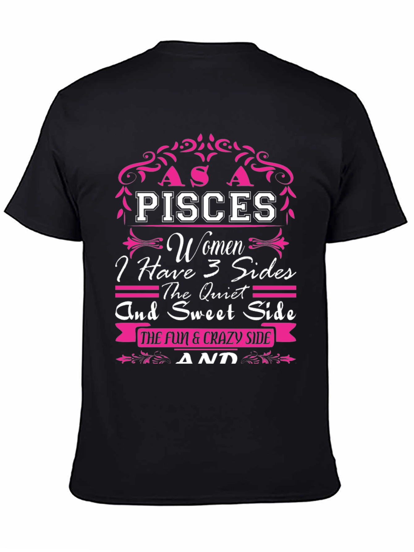 Pisces Women 3 Sides Graphic T-Shirt