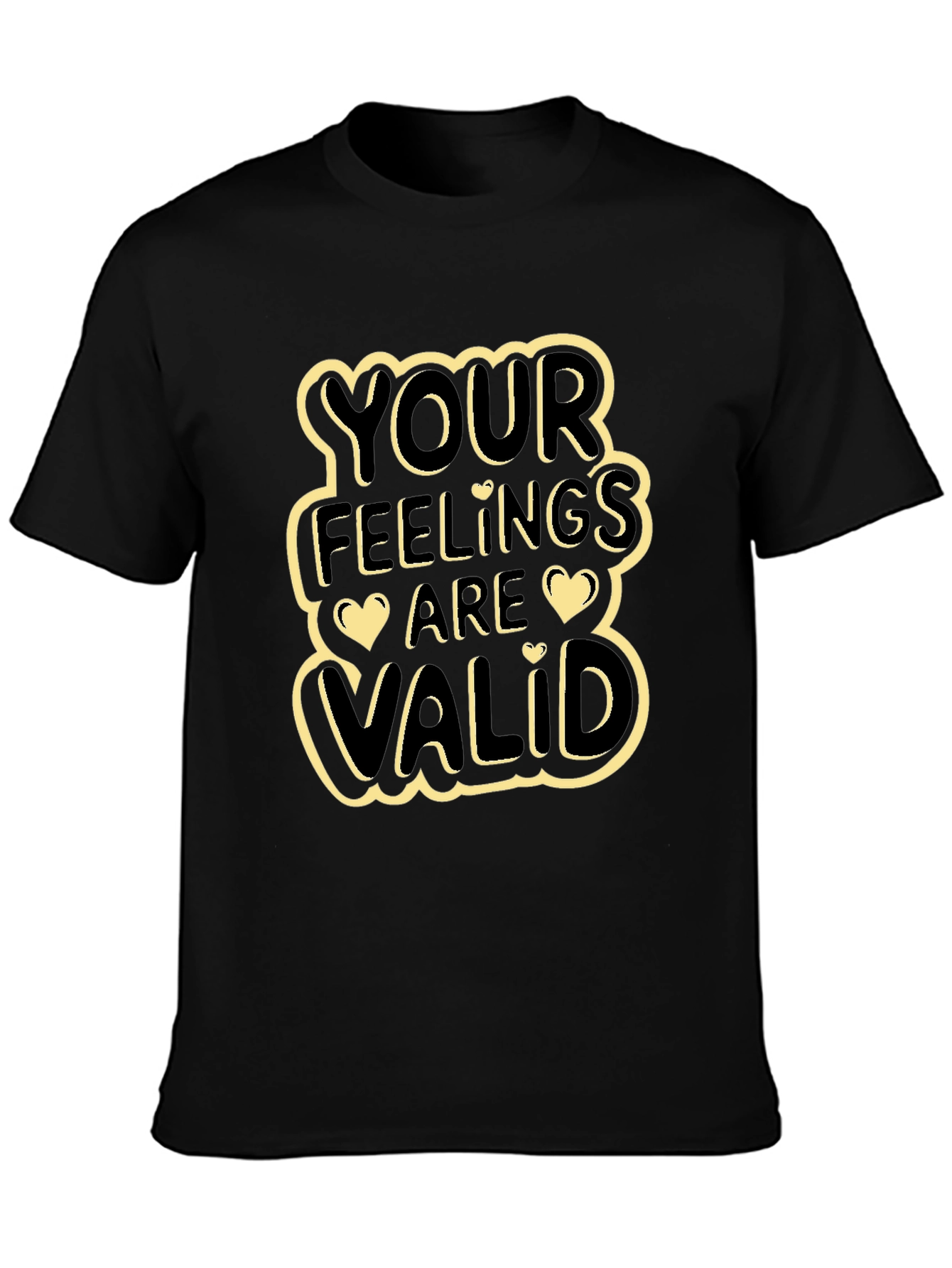 Your Feelings Are Valid Graphic Tee - Black