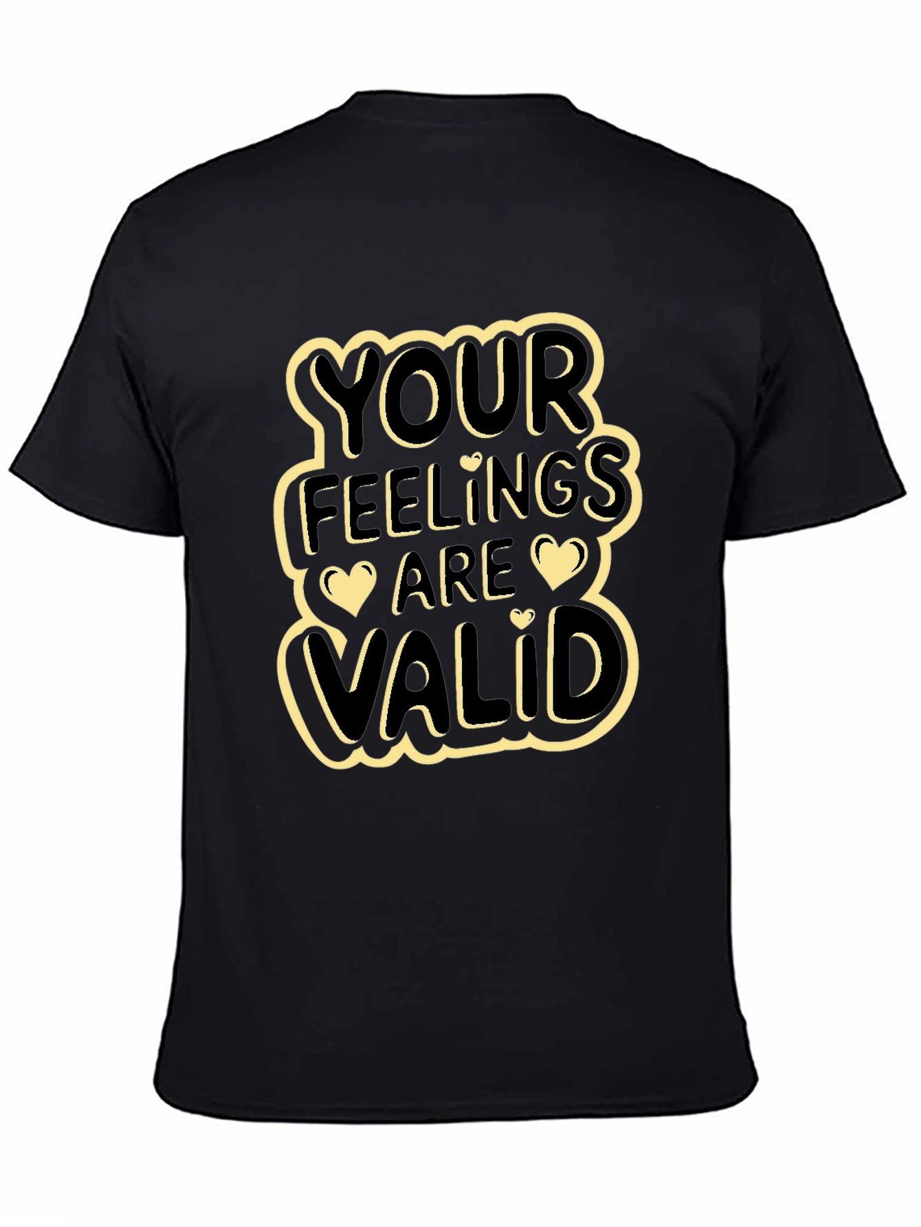 Your Feelings Are Valid Graphic Tee - Black